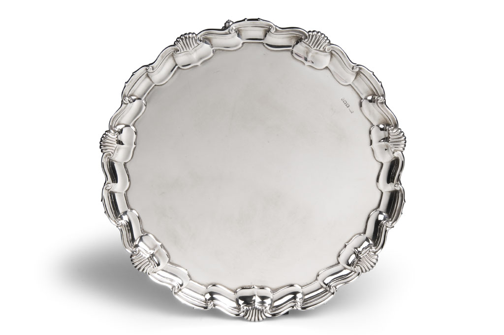 A Victorian silver salver