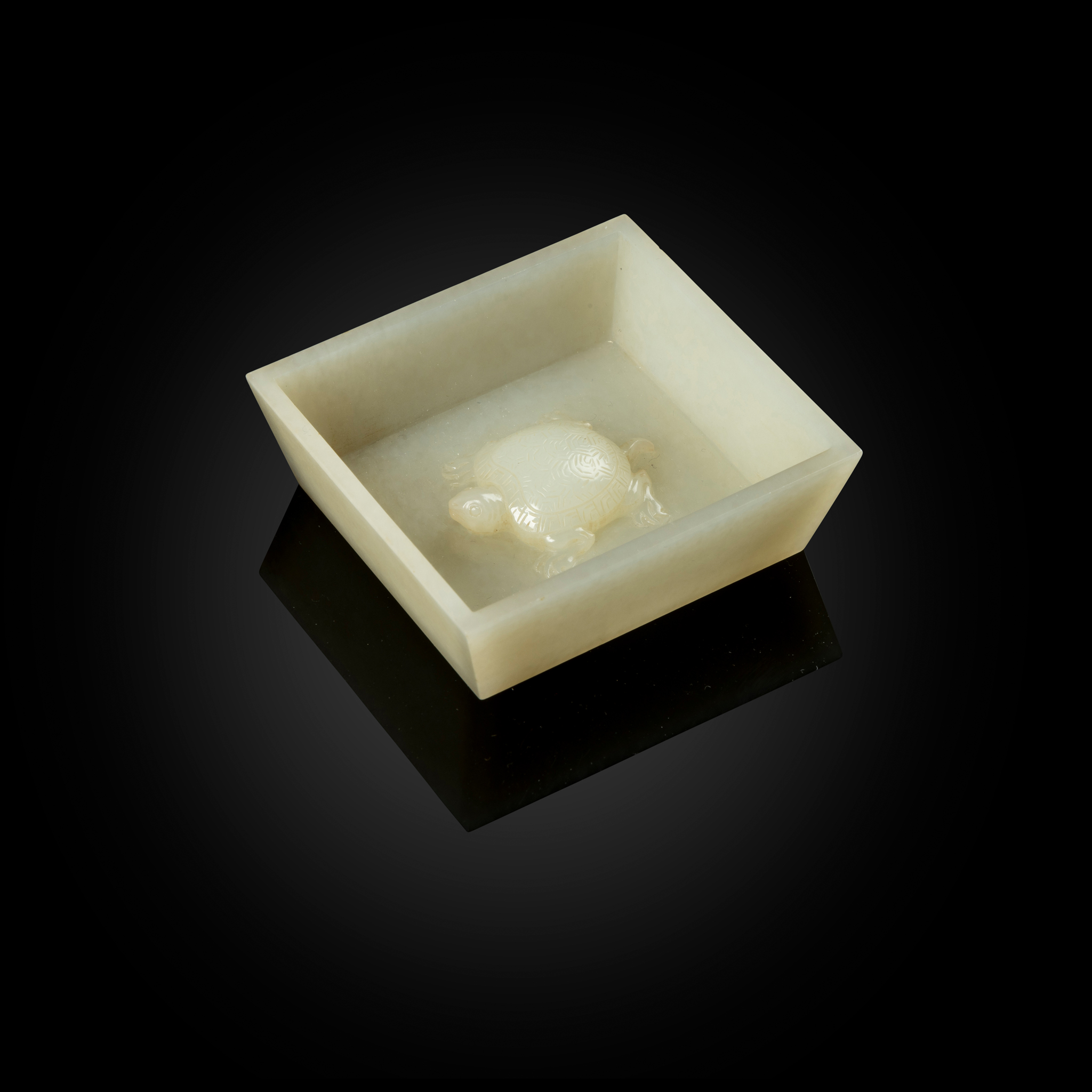 CHINESE WHITE JADE 'TURTLE' BRUSH WASHER
