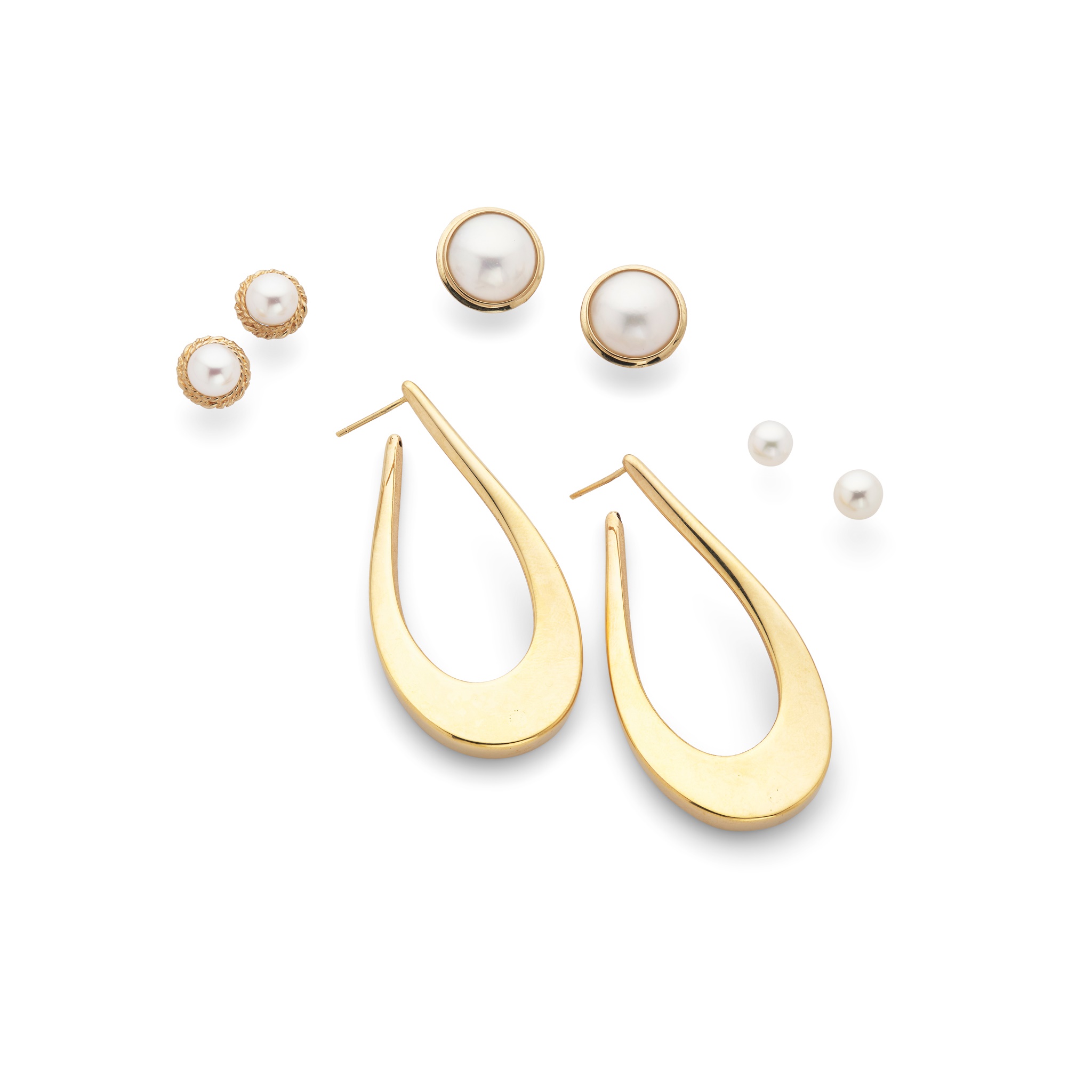 A collection of earrings