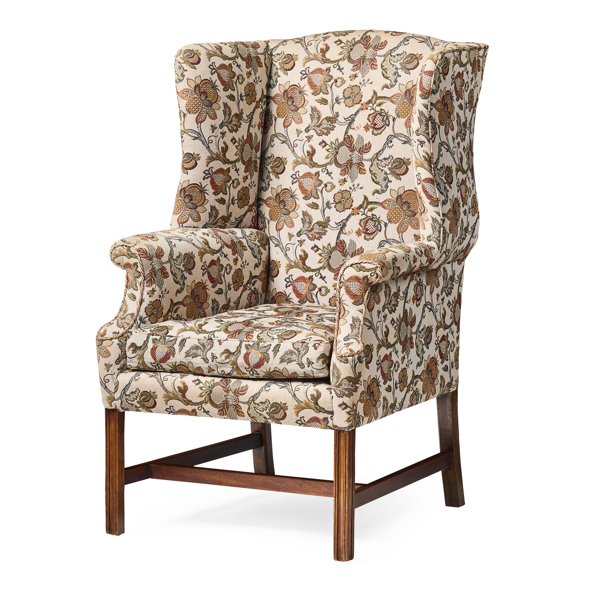 GEORGE III MAHOGANY WING ARCHAIR