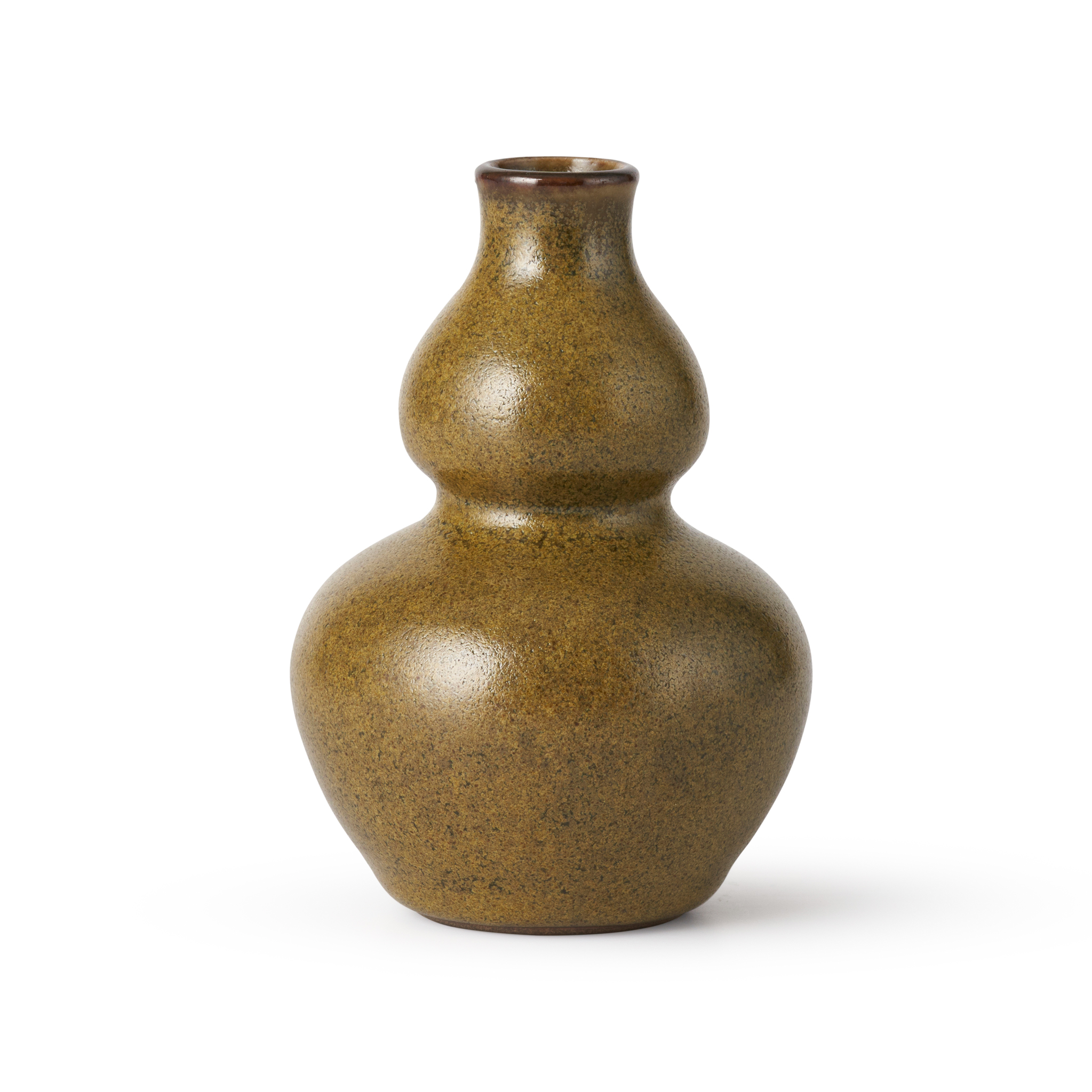 SMALL TEA-DUST-GLAZED 'DOUBLE GOURD' VASE
