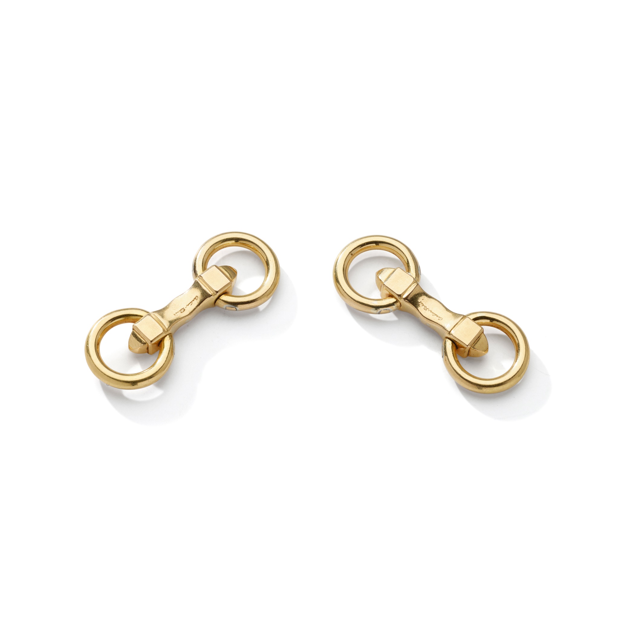 Cartier: A pair of gold cufflinks