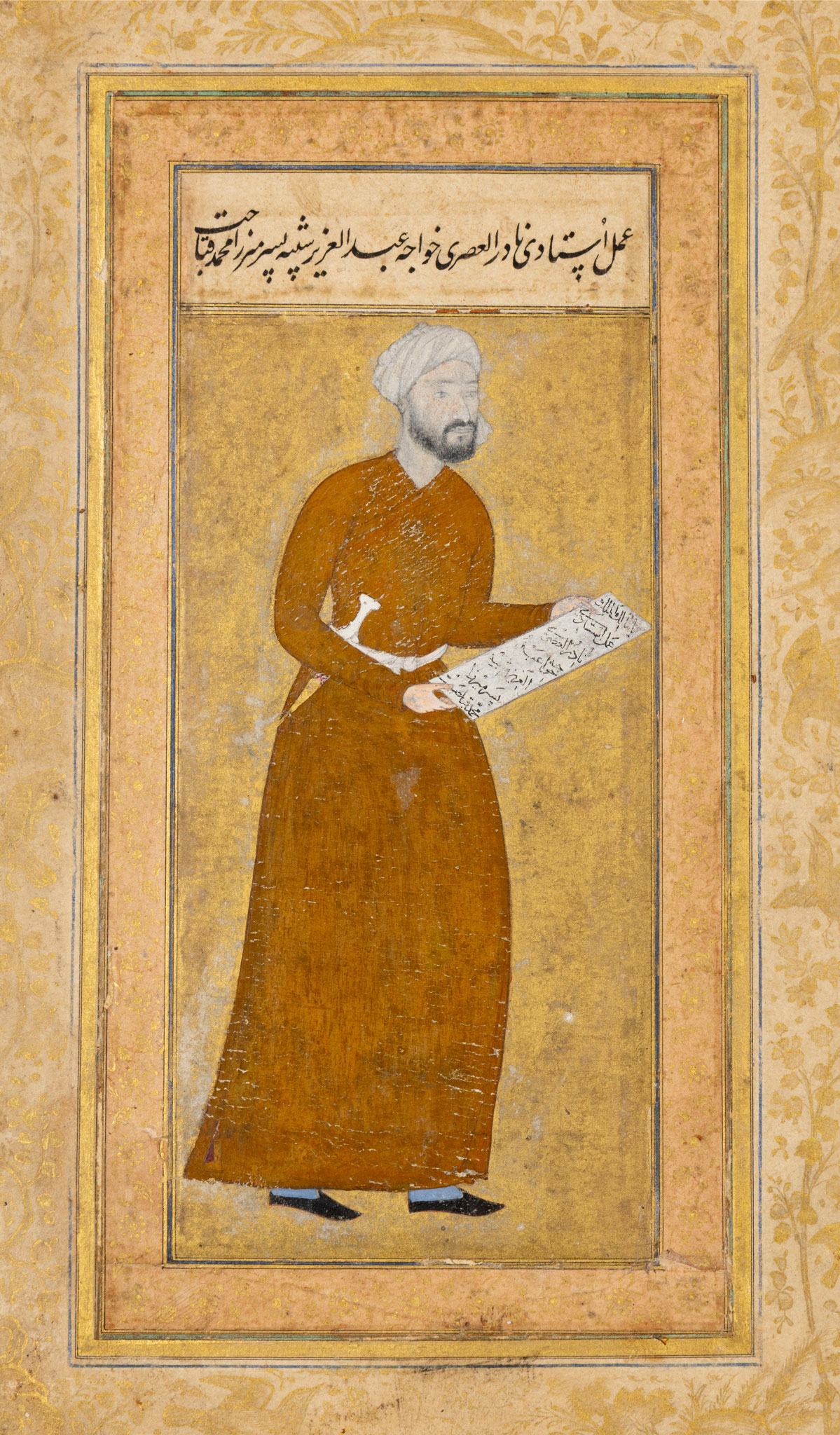 A PORTRAIT OF MIRZA-MUHAMMAD, SON OF KHWAJA QABAHAT, BY ABD AL-AZIZ