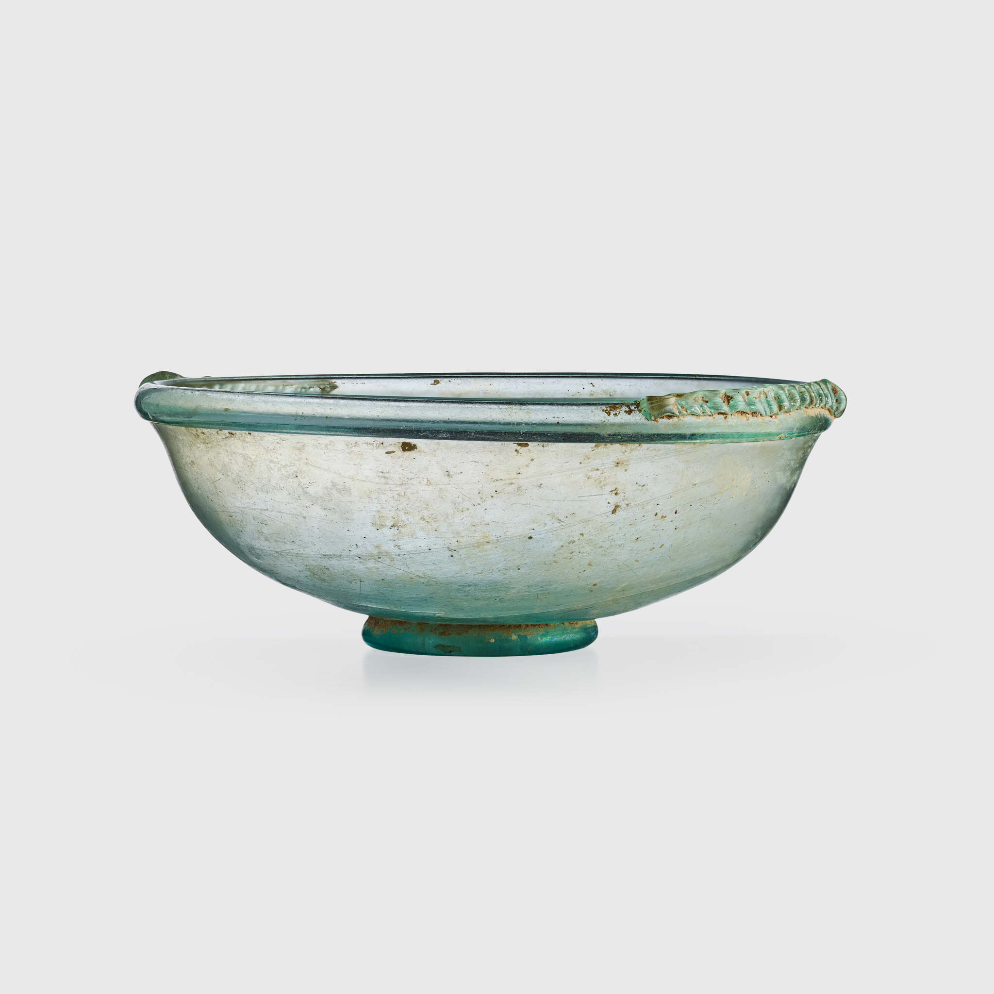 ROMAN TRANSLUCENT BLUE GLASS DISH
