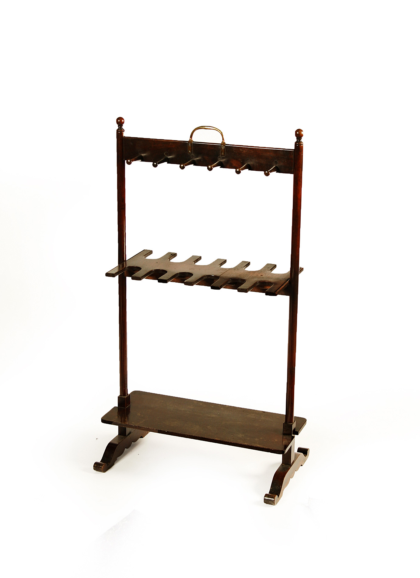 MAHOGANY BOOT RACK