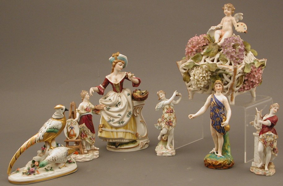 A Crown Derby figure of a maiden