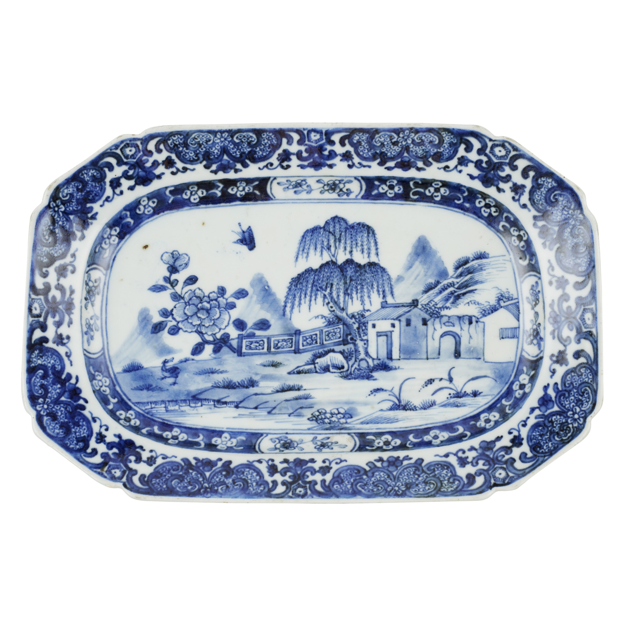 COLLECTION OF BLUE AND WHITE DISHES