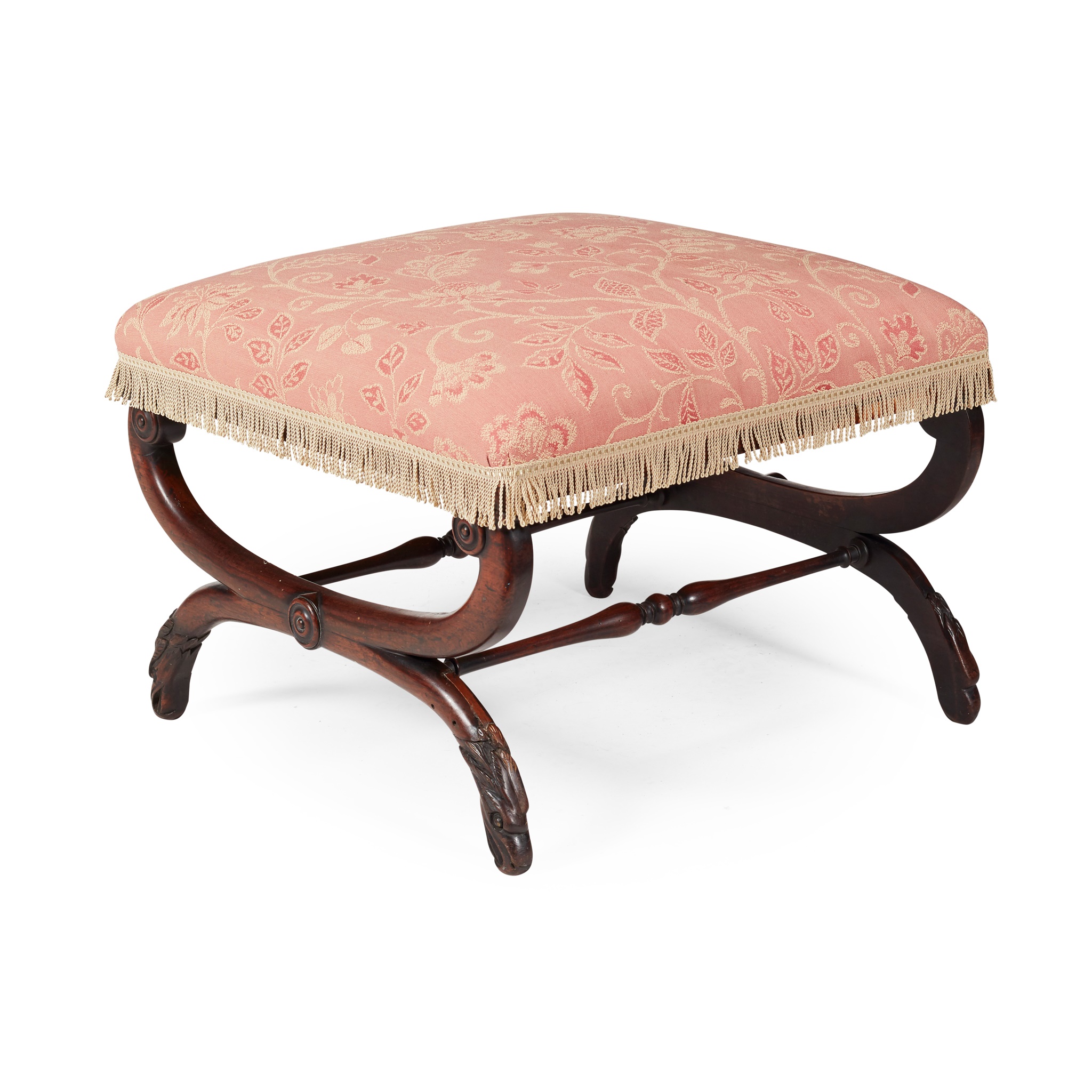 REGENCY ROSEWOOD X-FRAME STOOL