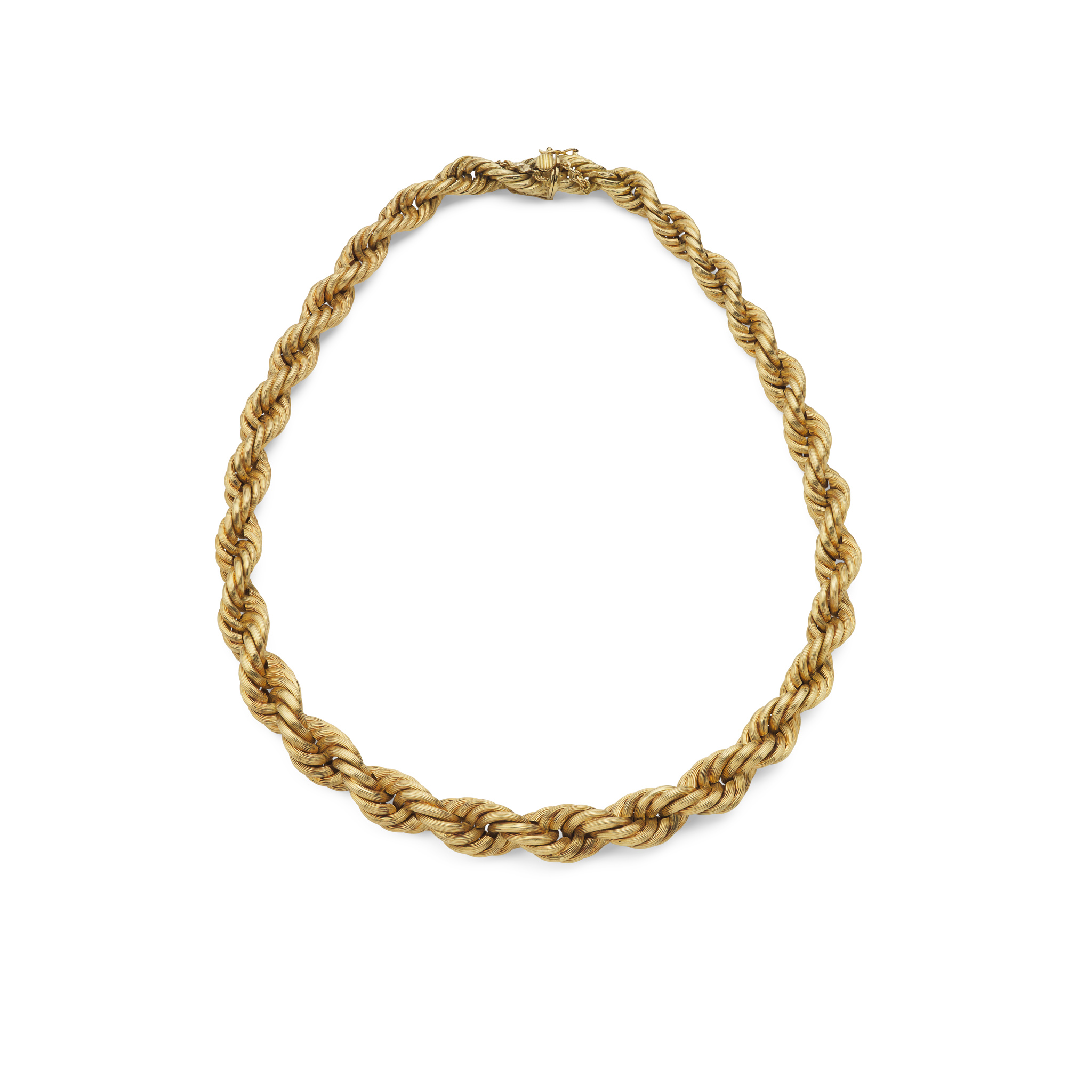 A ropetwist necklace, mid 20th century