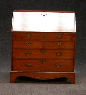 A Georgian oak bureau,