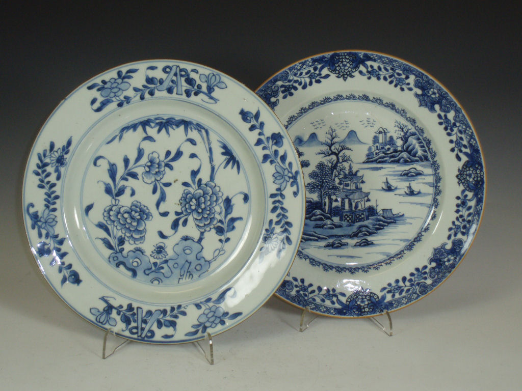 A group of 18th/19th century Chinese blue painted plates