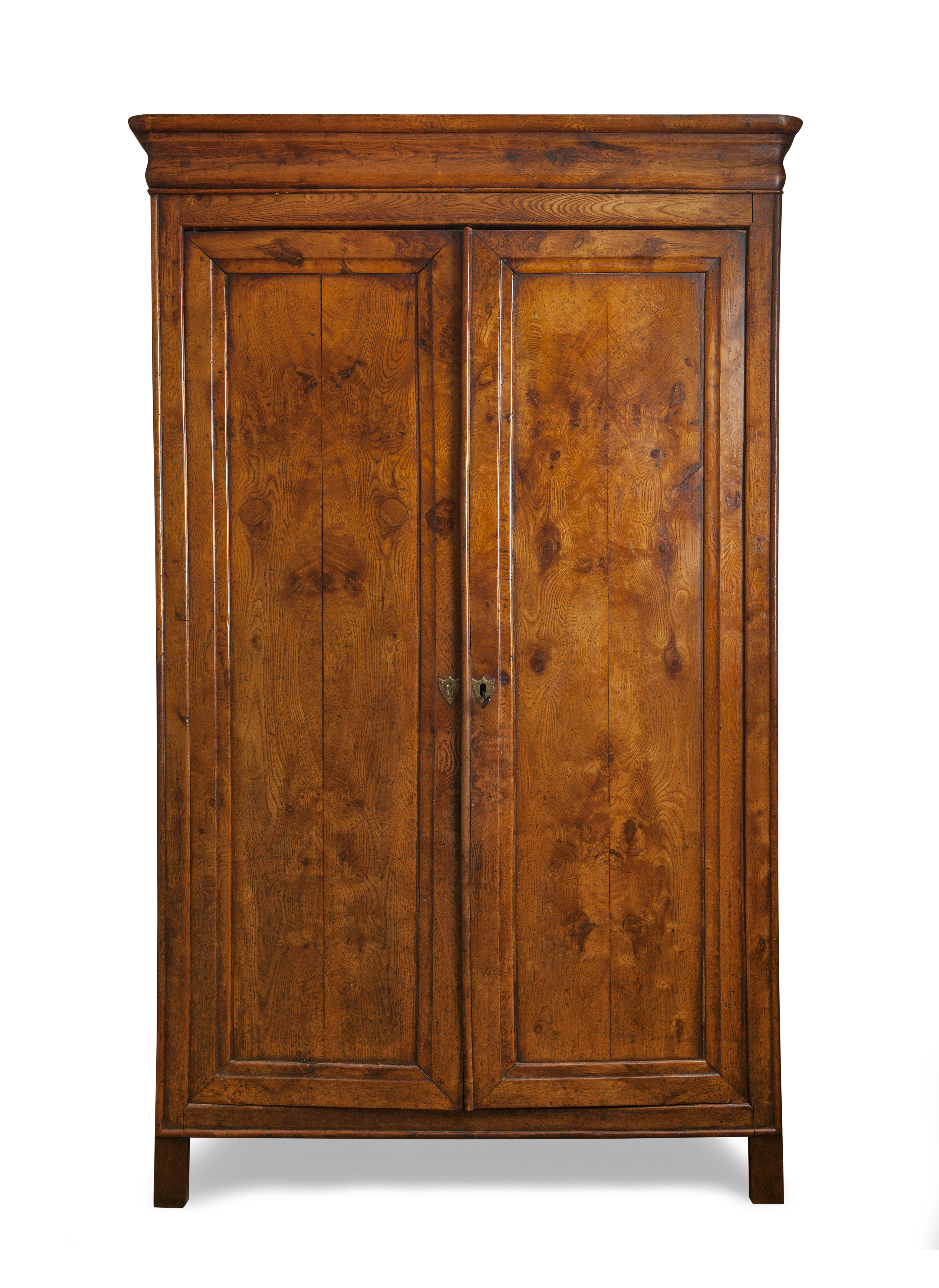 LOUIS XV PROVINICIAL ELM ARMOIRE