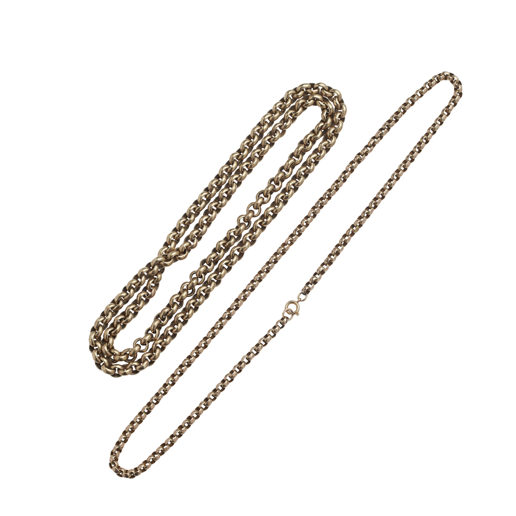 A 9ct gold belcher link chain