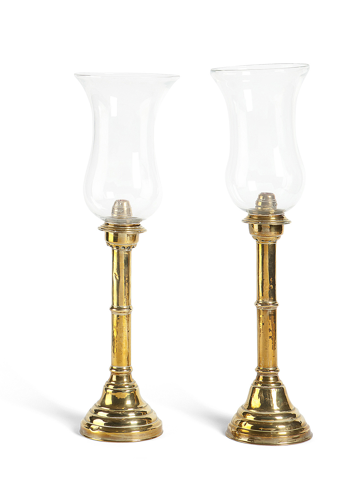 PAIR OF VICTORIAN BRASS CANDLESTICKS