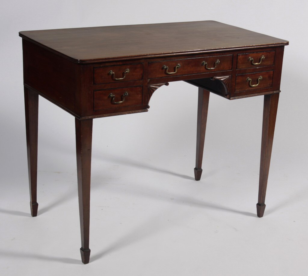 A late George III mahogany writing table