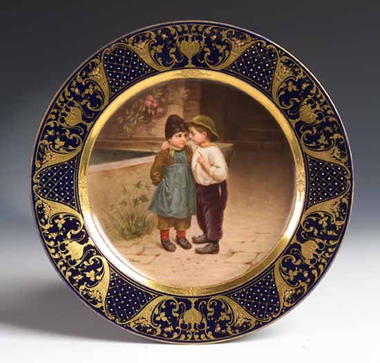 A Vienna circular cabinet plate