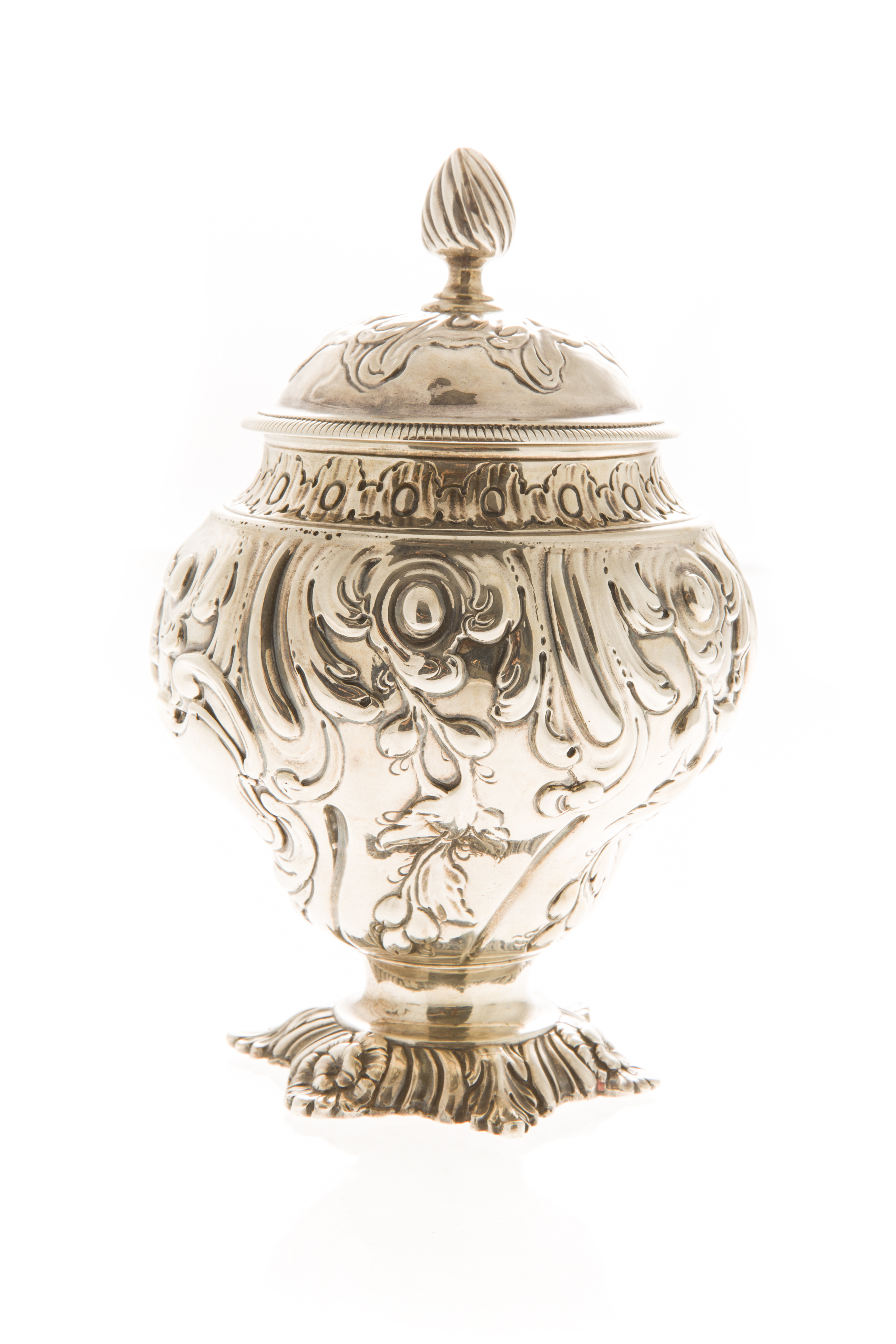 A George III sugar vase and cover