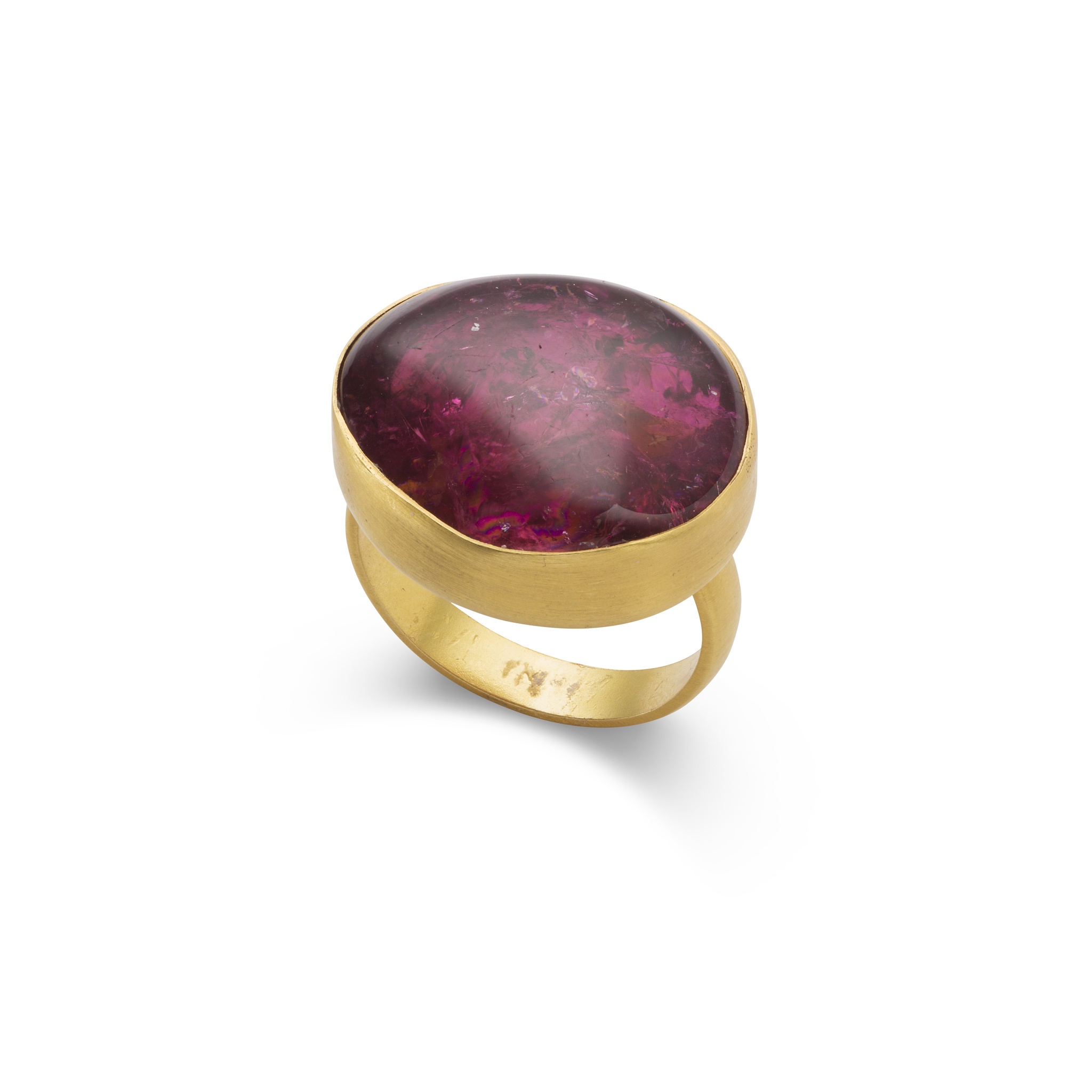 A pink tourmaline ring