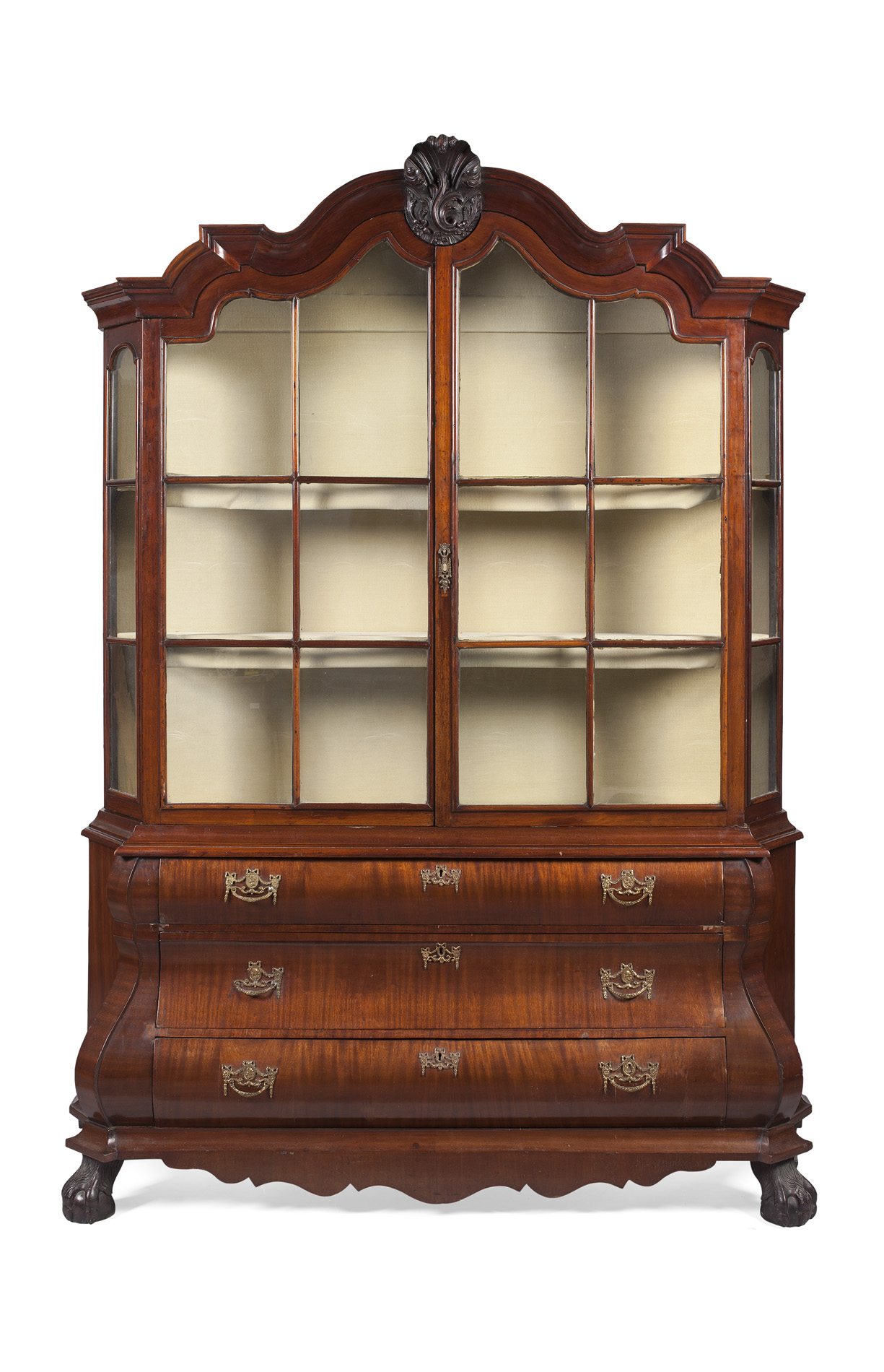 DUTCH WALNUT DISPLAY CABINET