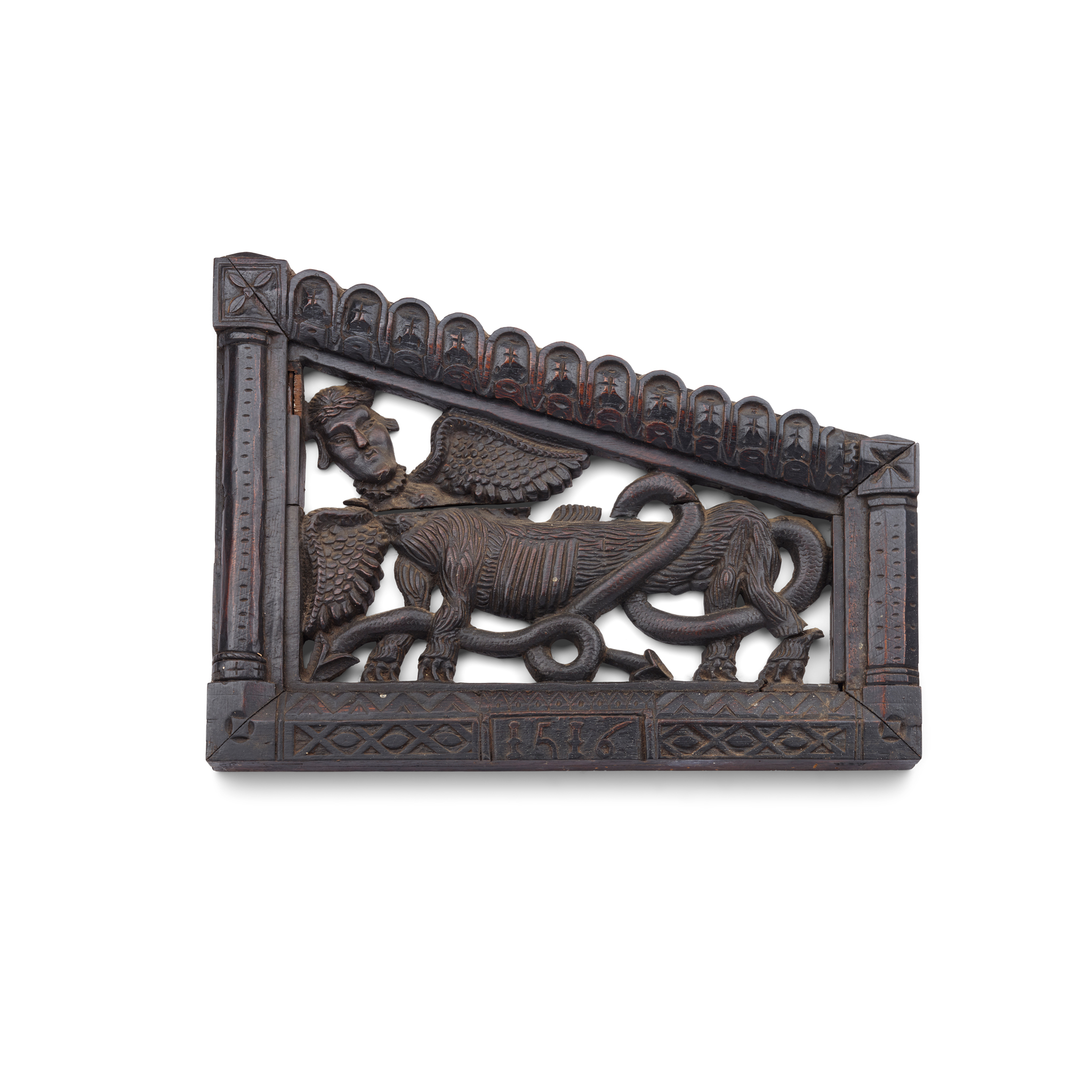 TUDOR CARVED OAK PANEL