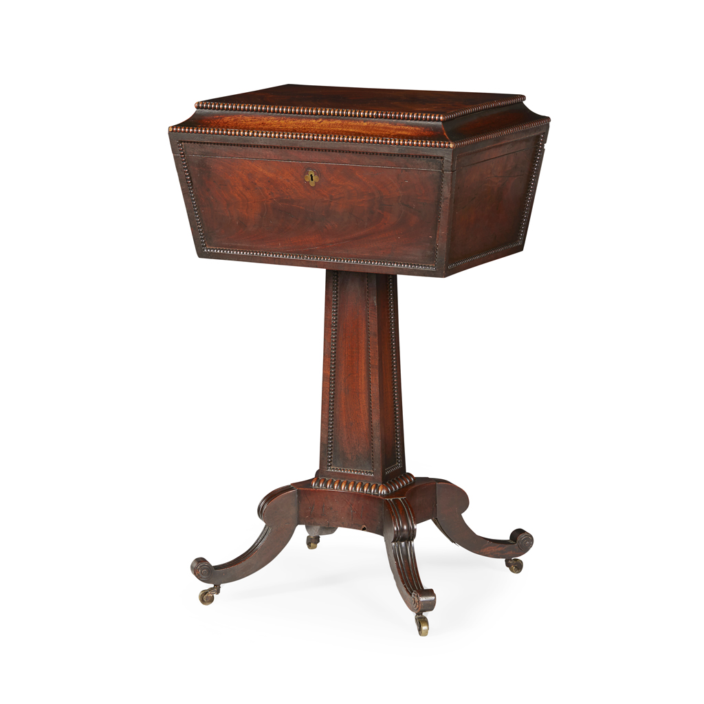 REGENCY MAHOGANY TEA POY