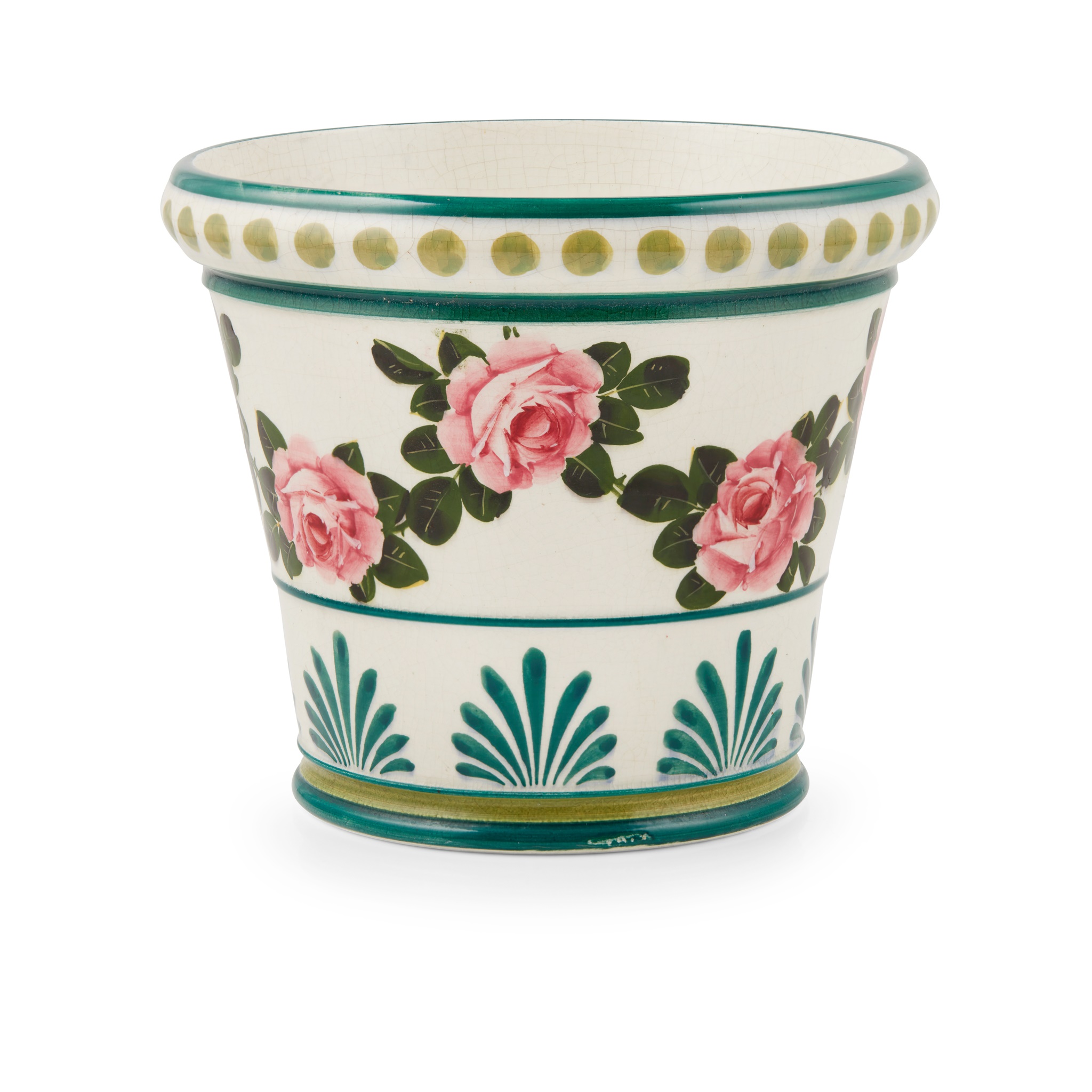 A SMALL WEMYSS WARE 'STUART' FLOWER POT