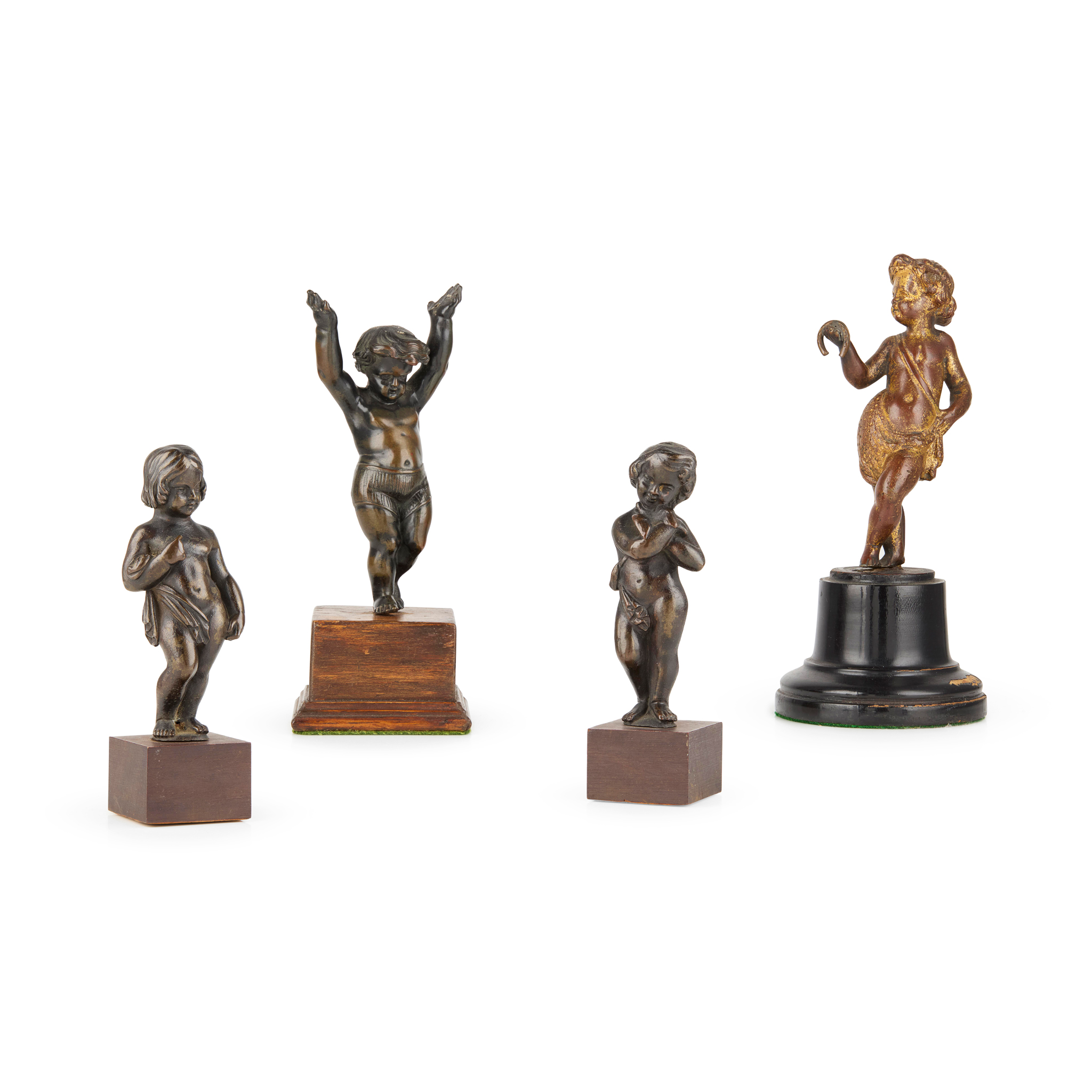 GROUP OF SMALL BRONZE FIGURES OF PUTTI