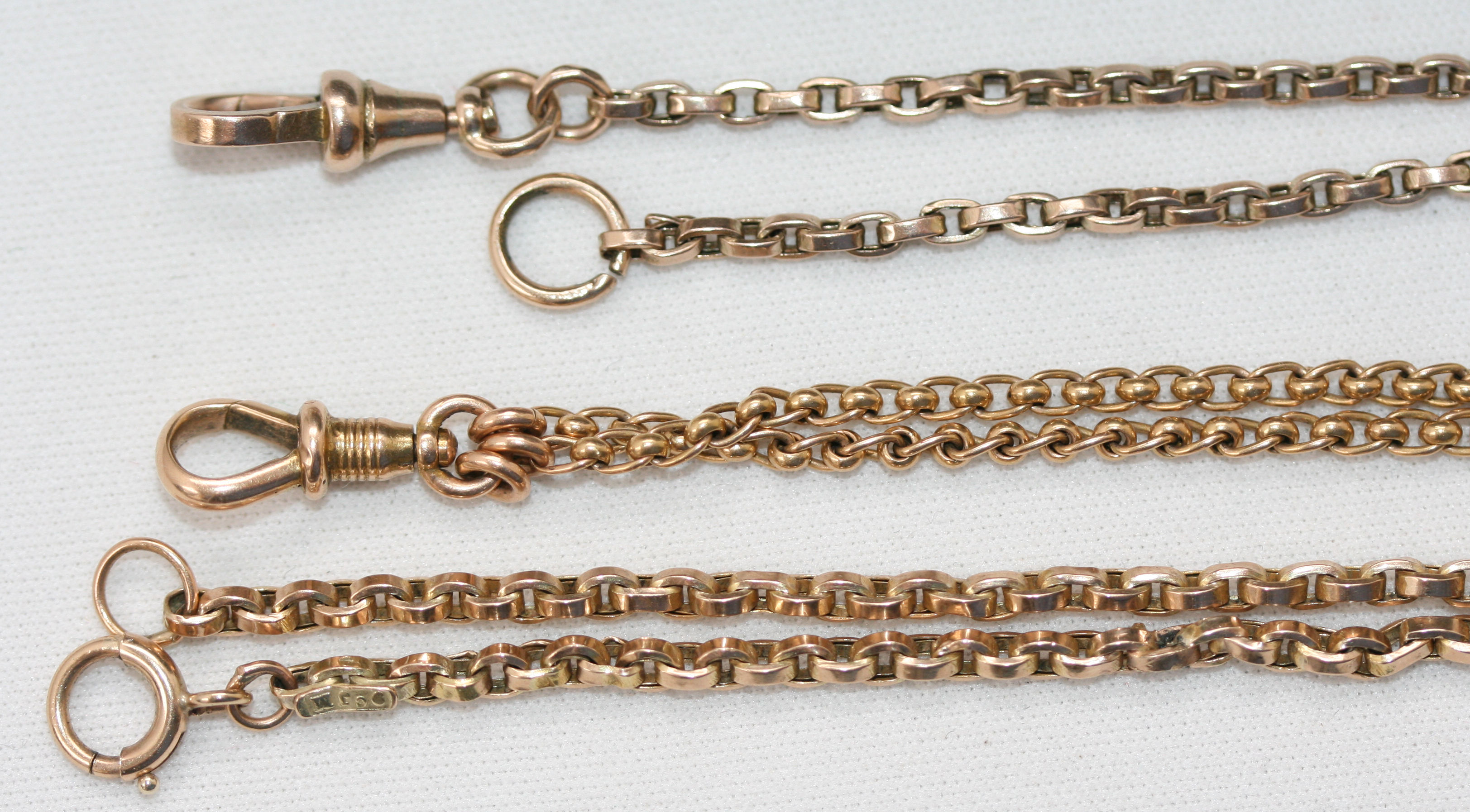 Three good Victorian guard chains