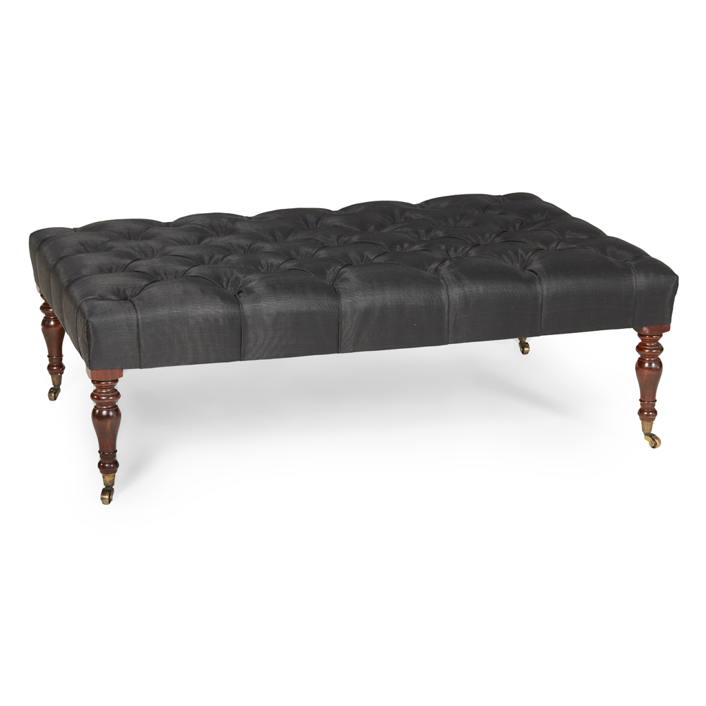 LARGE UPHOLSTERED OTTOMAN, BEAUMONT & FLETCHER