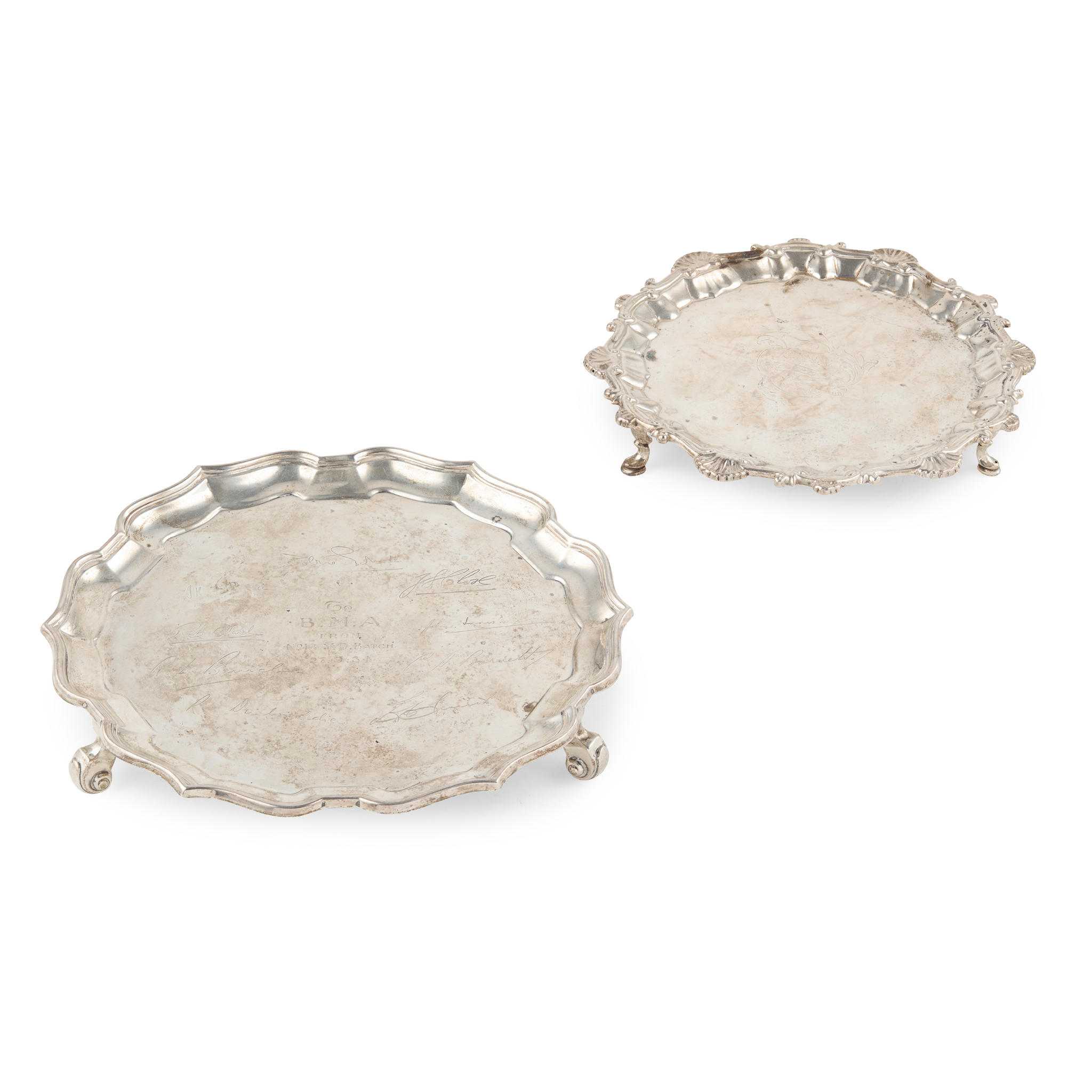 A GEORGE III CARD TRAY