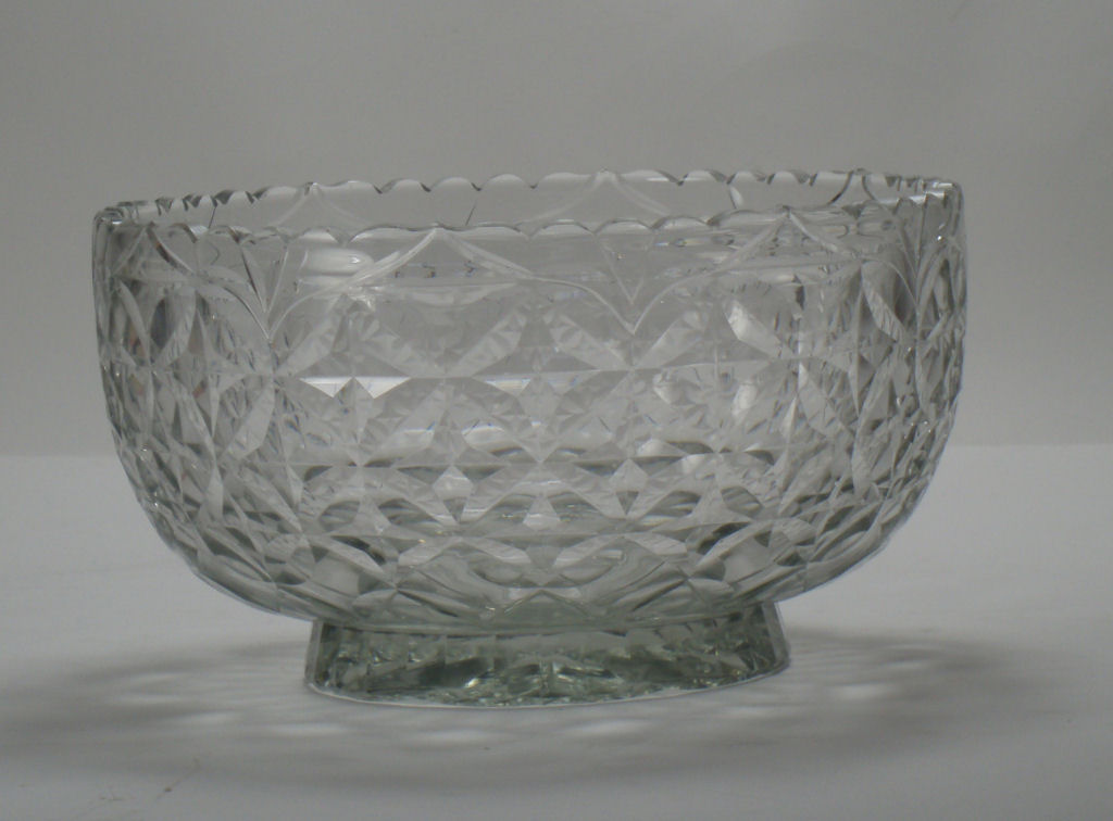 A 19th century Continental cut glass fruit bowl