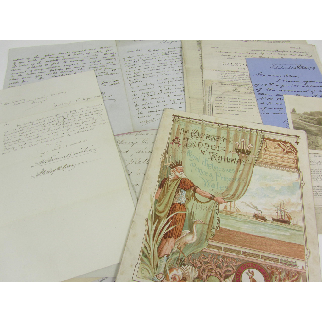 Scottish & English Railway History, an archive of c. 280 pieces, comprising material relating to the Caledonian Railway
