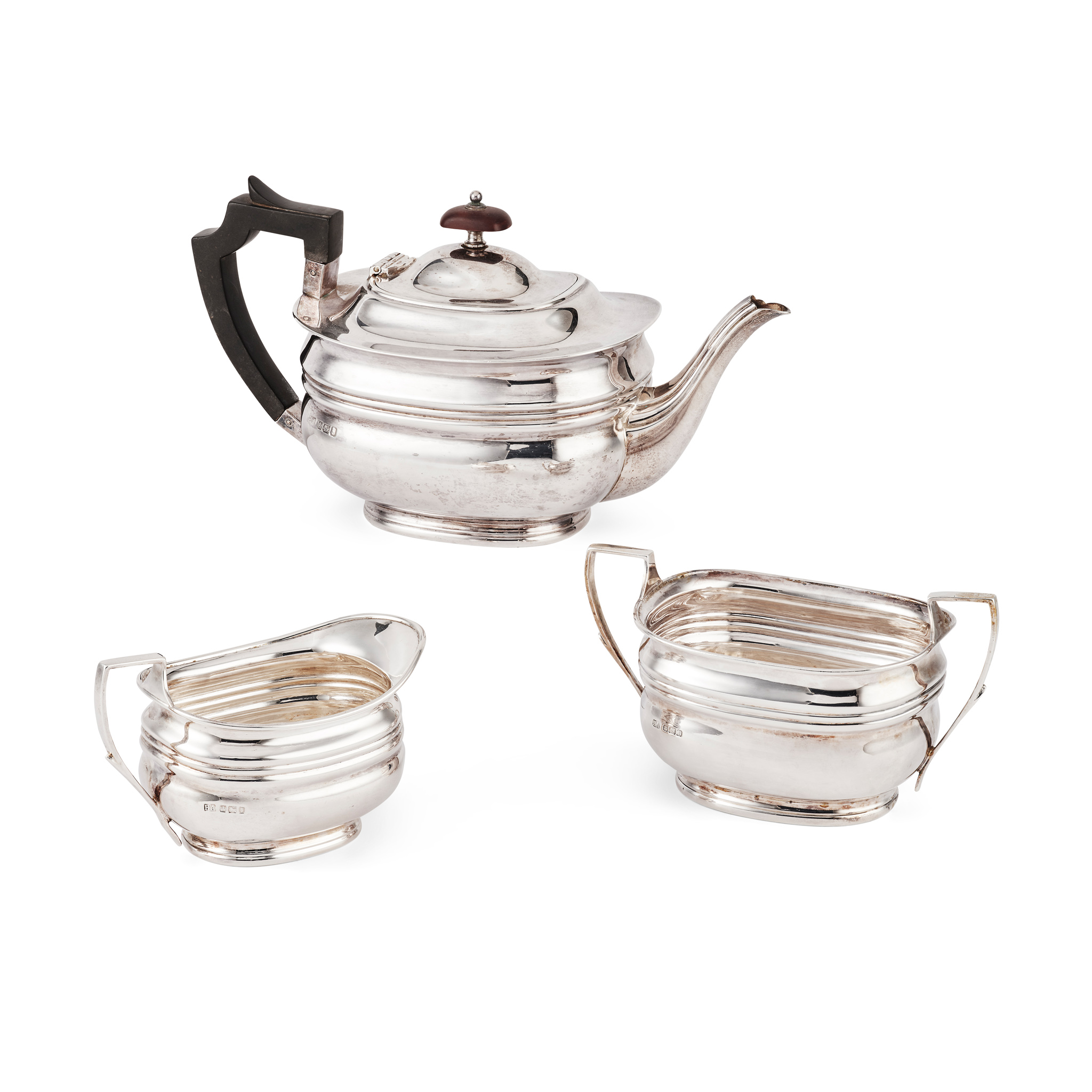 A GEORGE V THREE-PIECE TEA-SERVICE