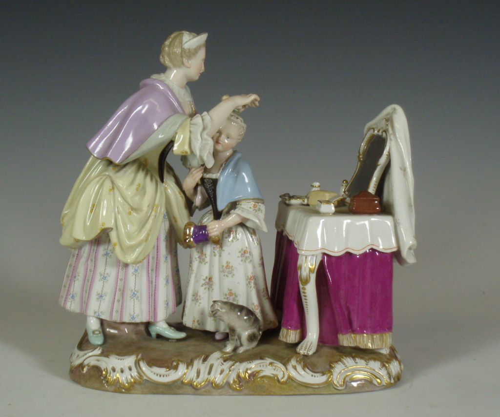 A 19th century Meissen figure group