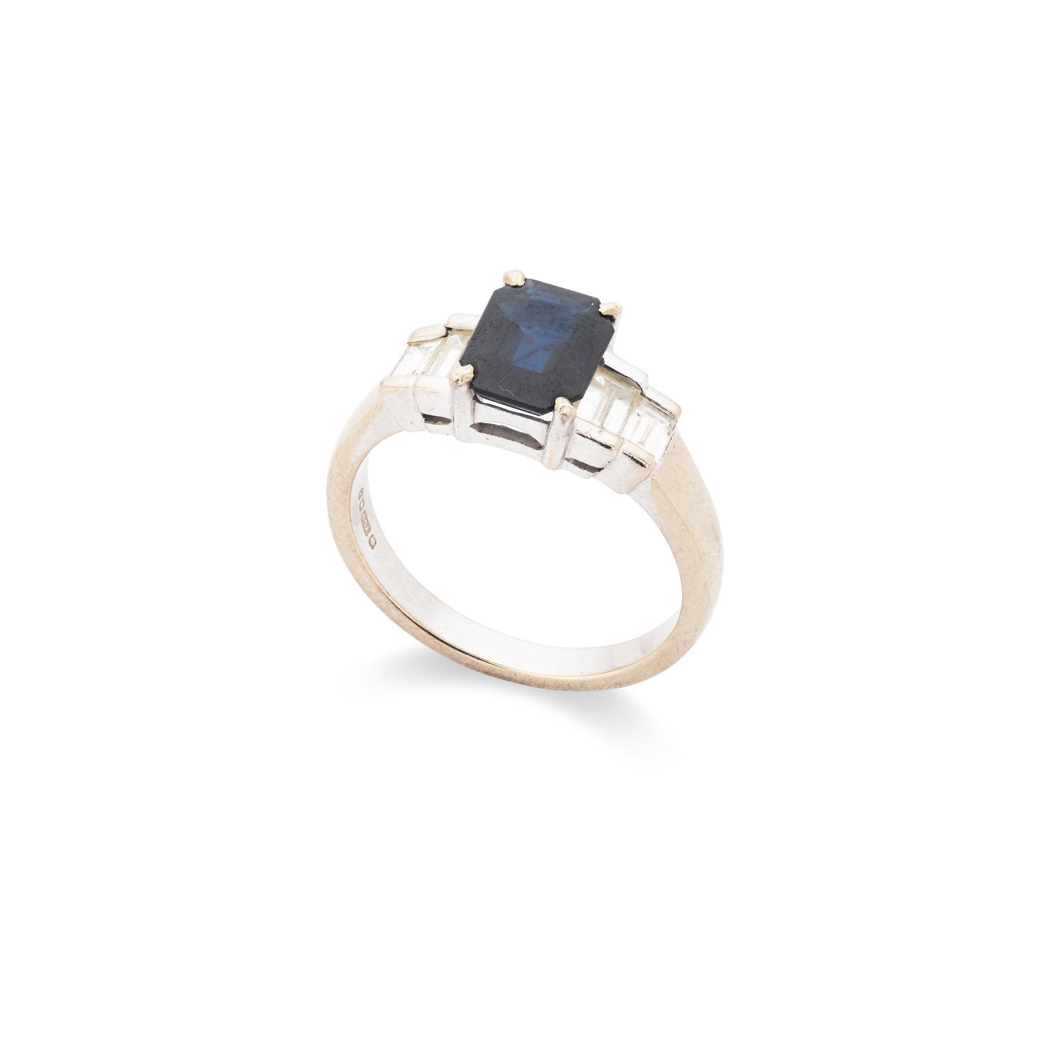 A sapphire and diamond ring