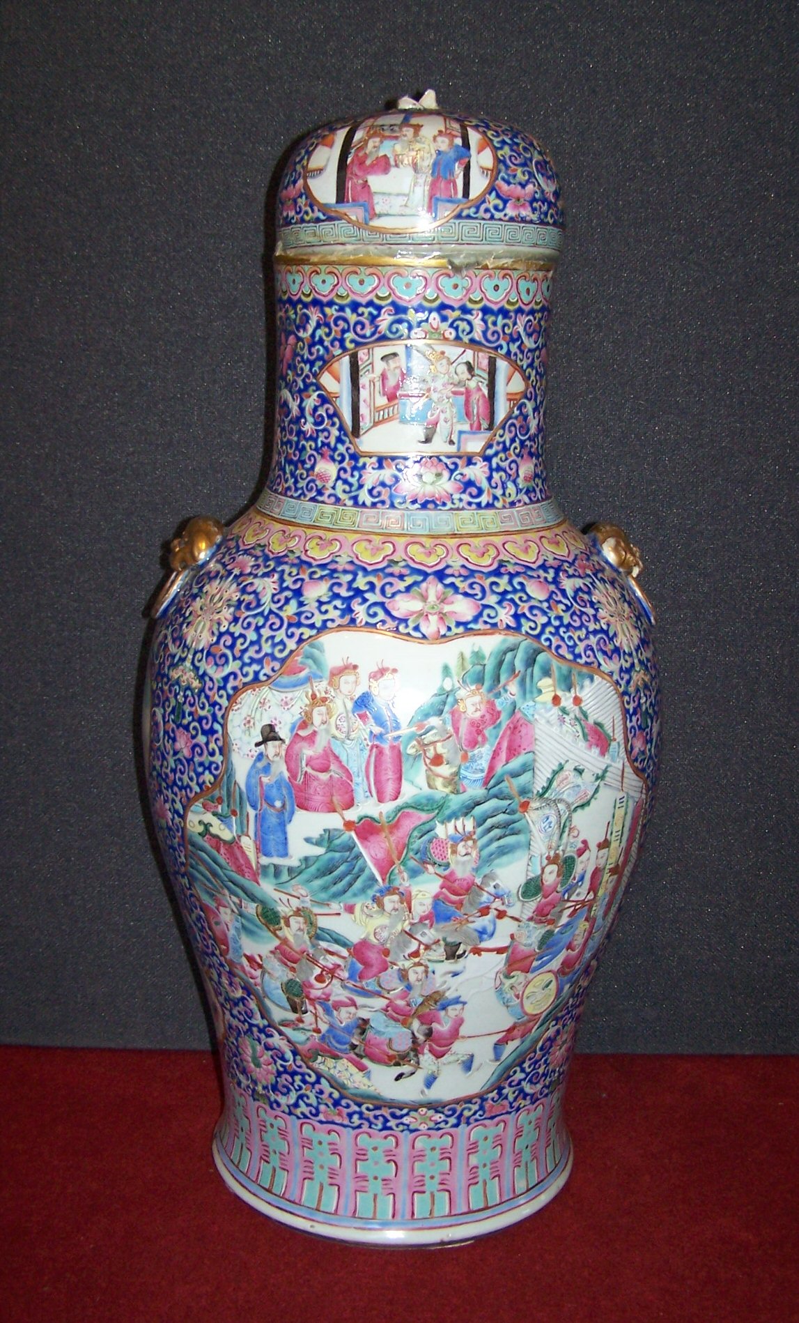 A large 19th century Chinese Canton vase