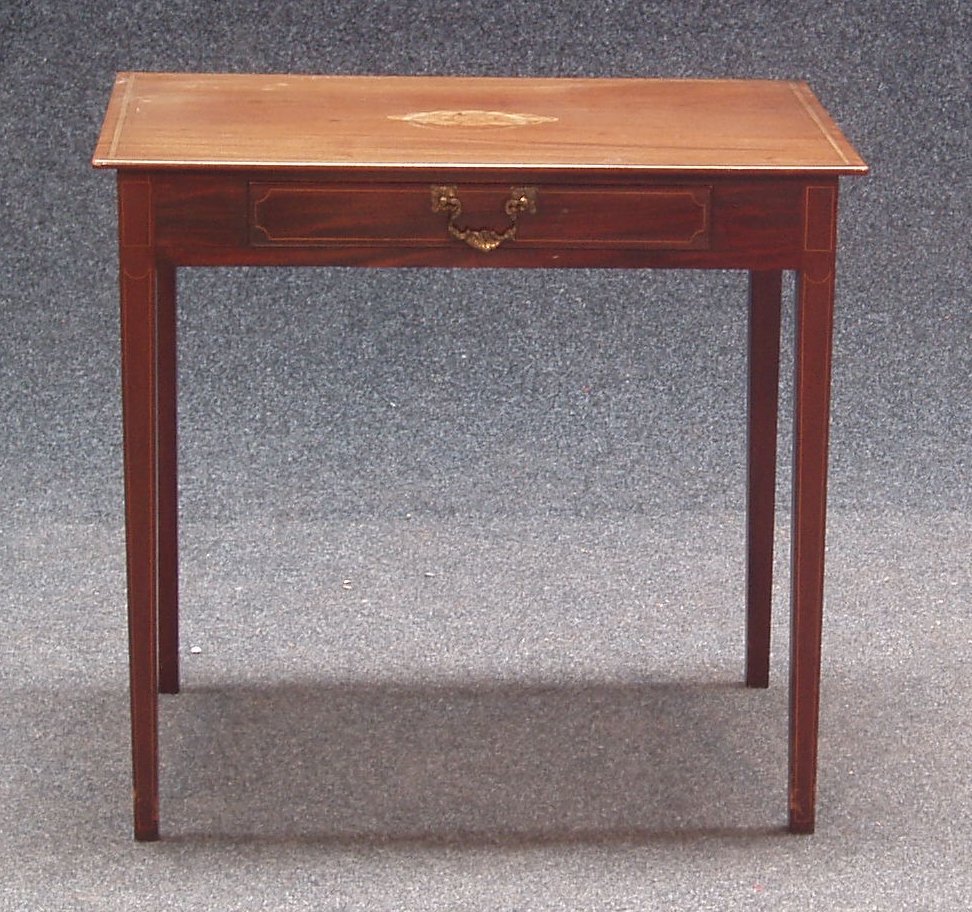 An Edwardian mahogany and line inlaid occasional table,