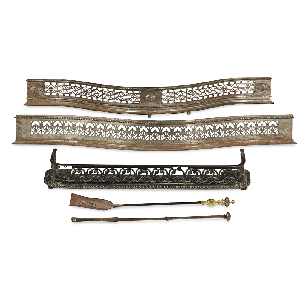 TWO GEORGIAN STEEL FENDERS