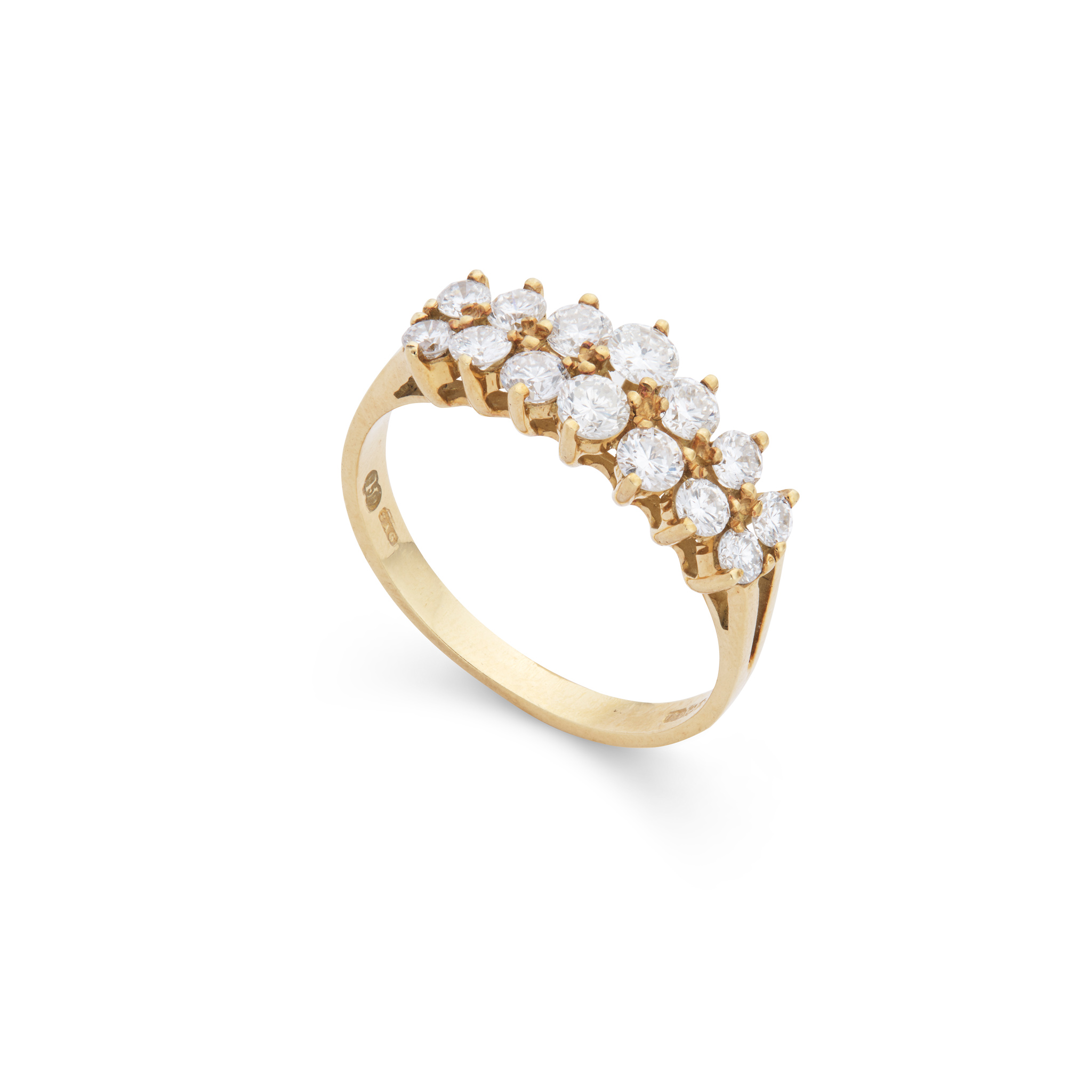An 18ct gold diamond dress ring