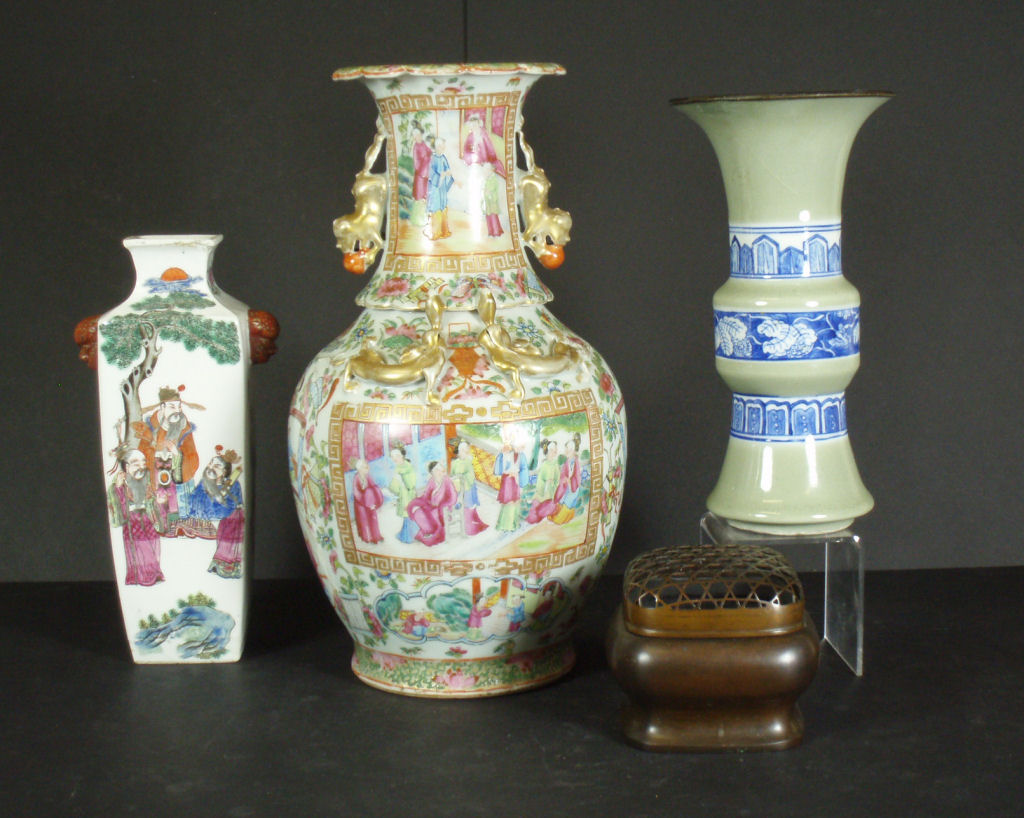 A Chinese Canton famille rose vase