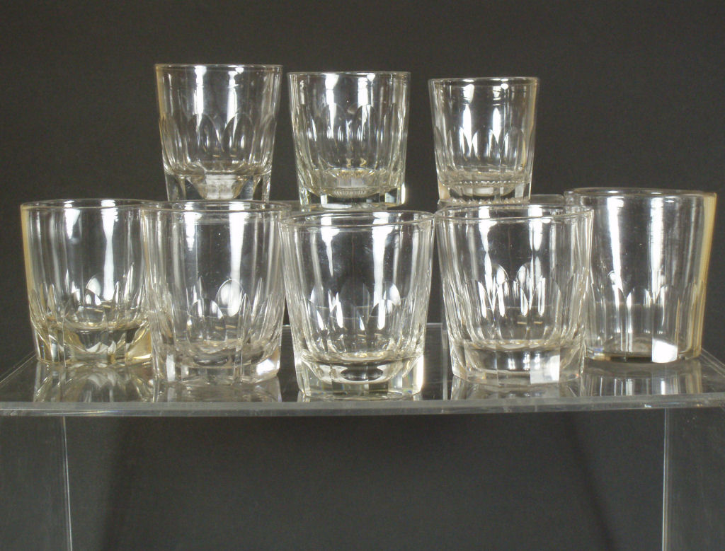 A group of early/ mid 19th century glass spirit tumblers