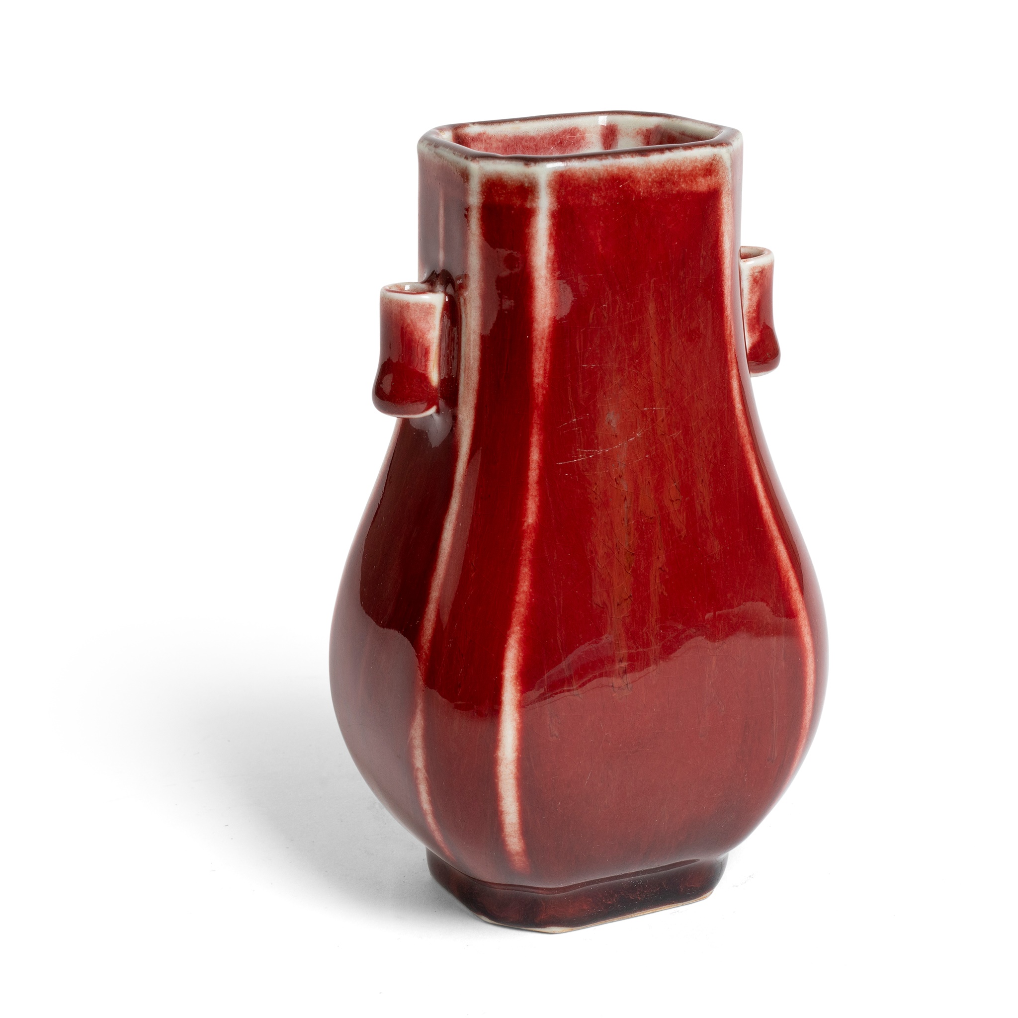 RED-GLAZED ARROW VASE