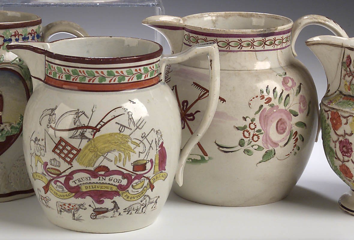 A pearlware harvest jug