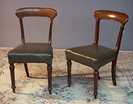 A set of sixteen Victorian mahogany yoke back dining chairs