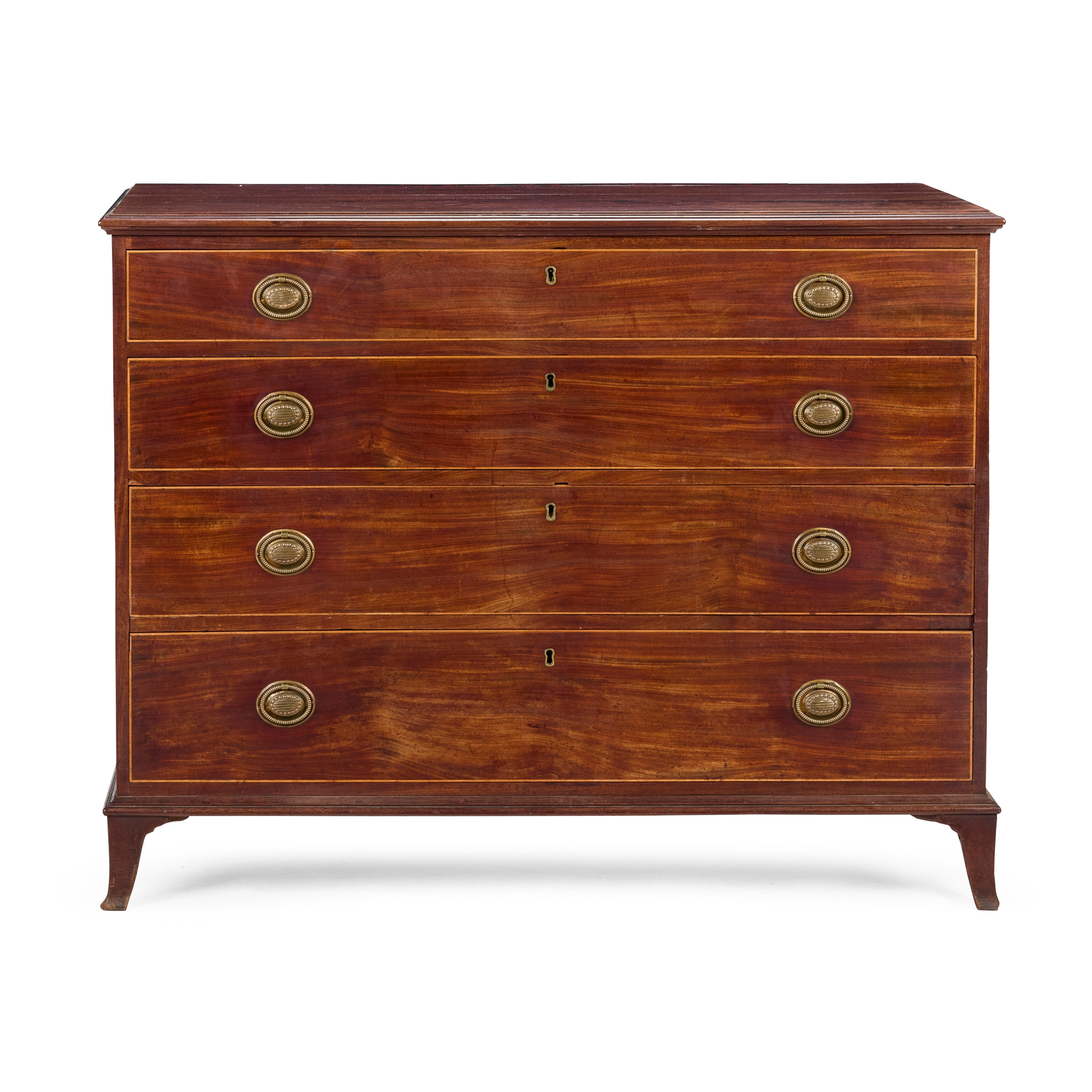 LATE GEORGE III MAHOGANY CHEST OF DRAWERS, ATTRIBUTED TO GILLOWS