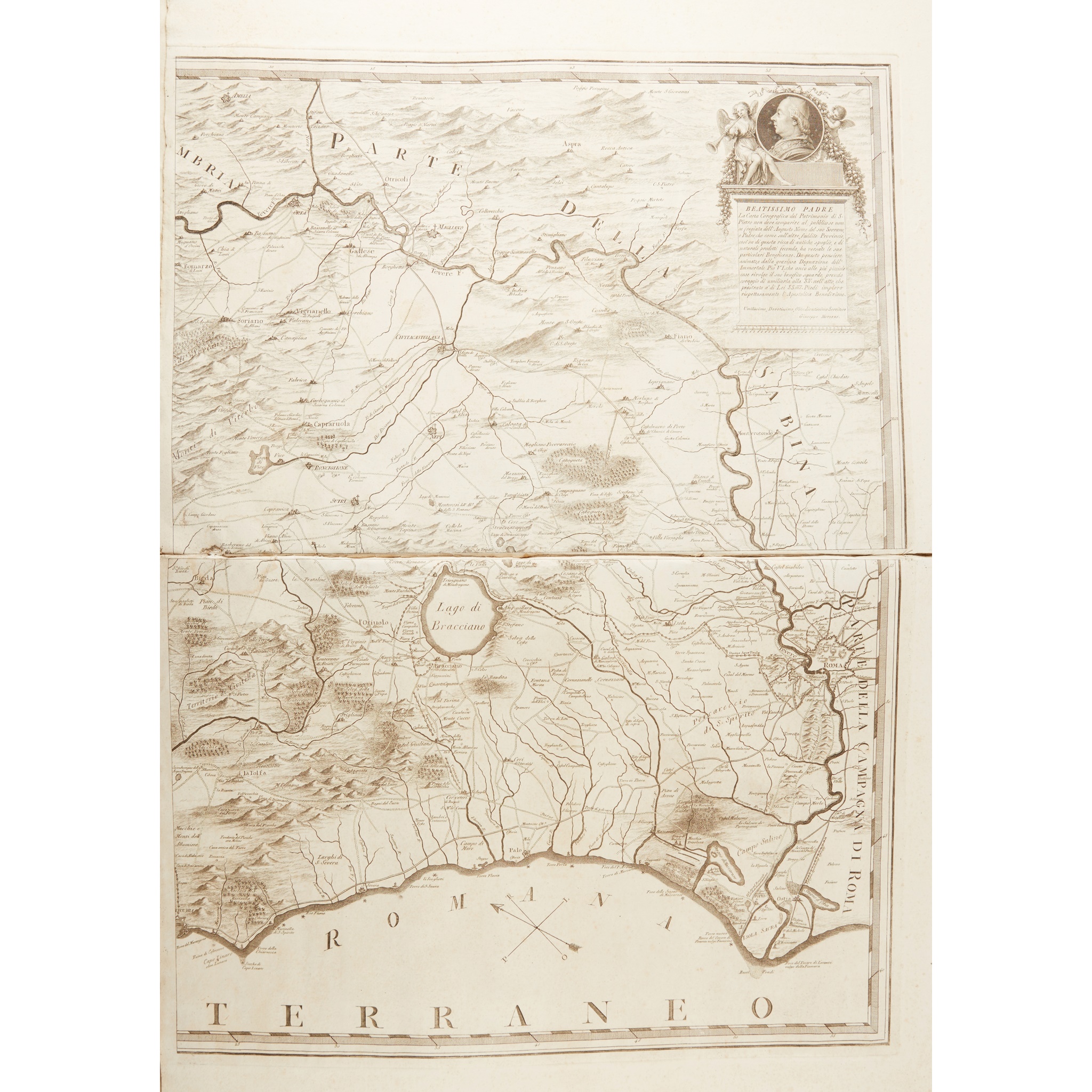 2 bound folios of European maps comprising
