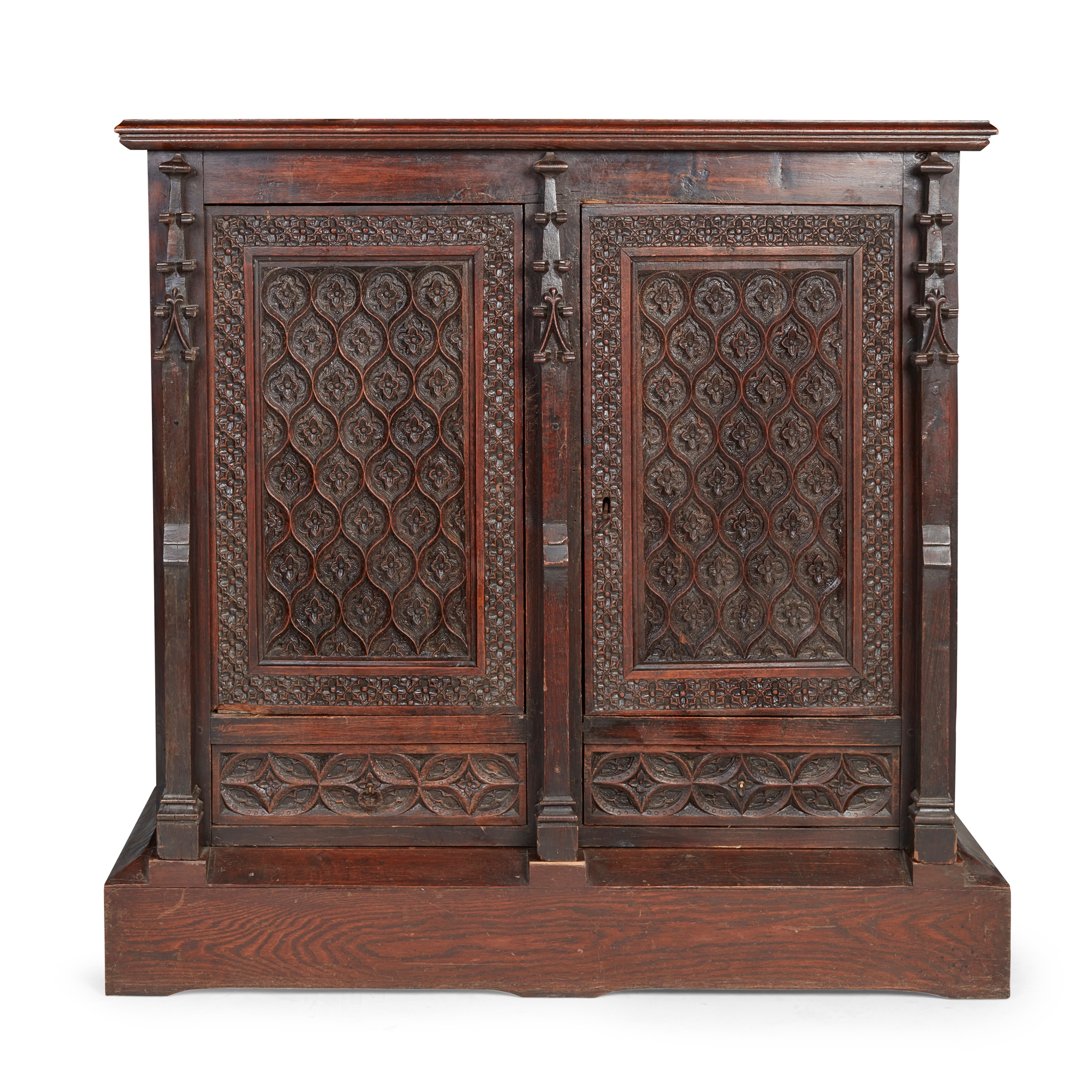FRENCH GOTHIC STYLE OAK CABINET
