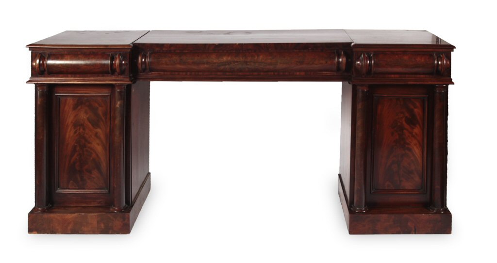 A William IV mahogany inverted breakfront sideboard