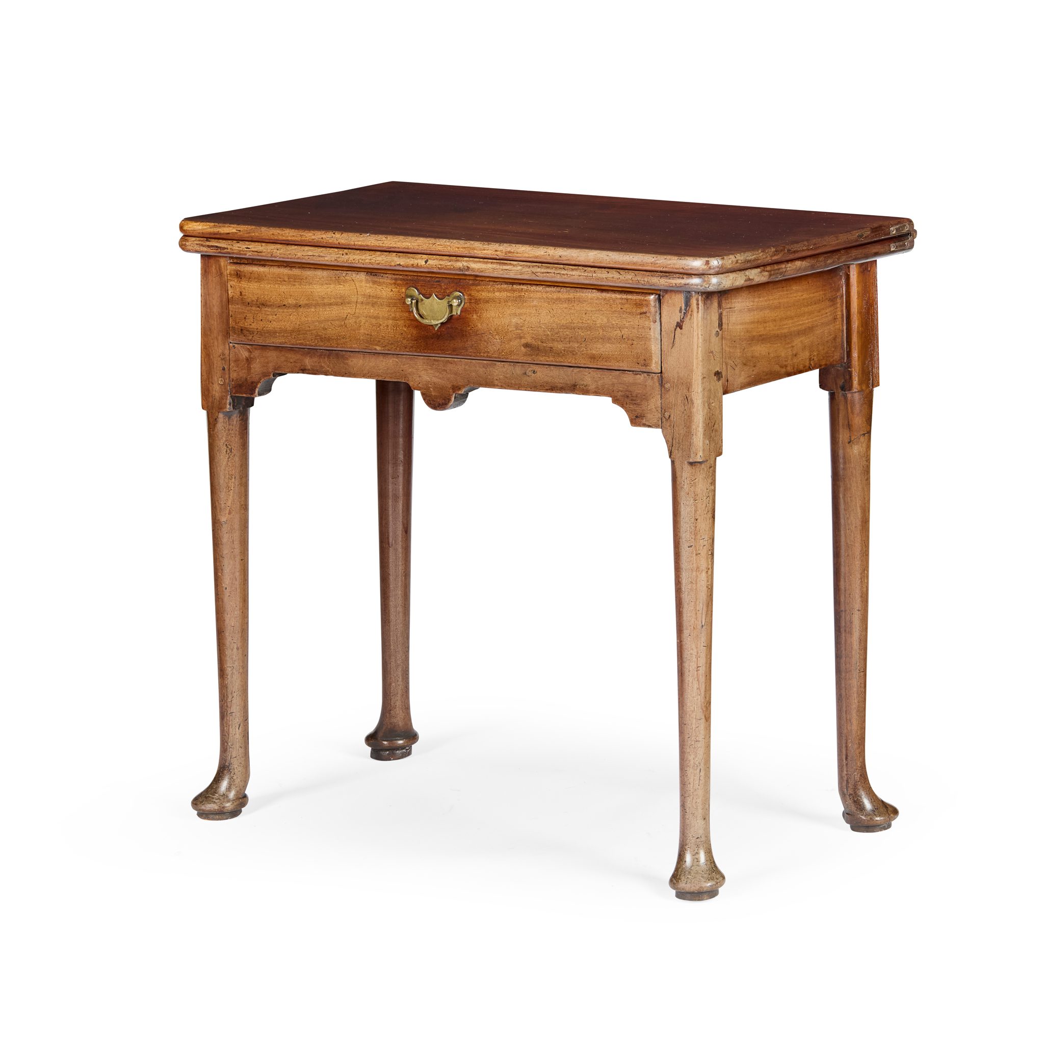 GEORGE II RED WALNUT TEA TABLE