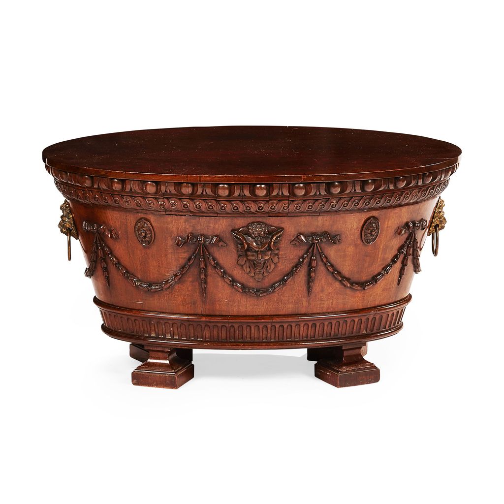 GEORGE III STYLE ADAM STYLE MAHOGANY CELLARETTE
